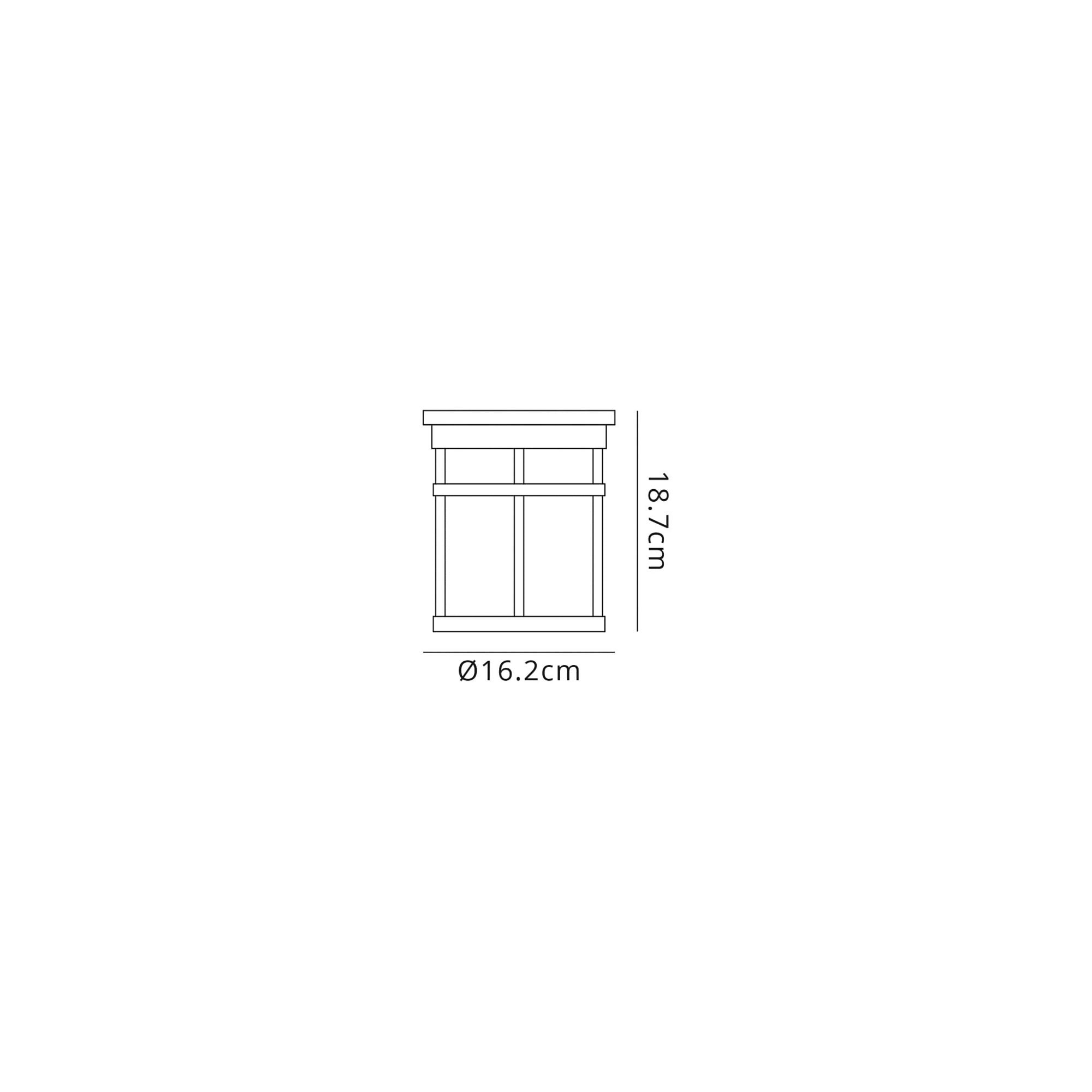 Fabula Bennington Flush Light - Black & Clear Crackled Glass - IP54