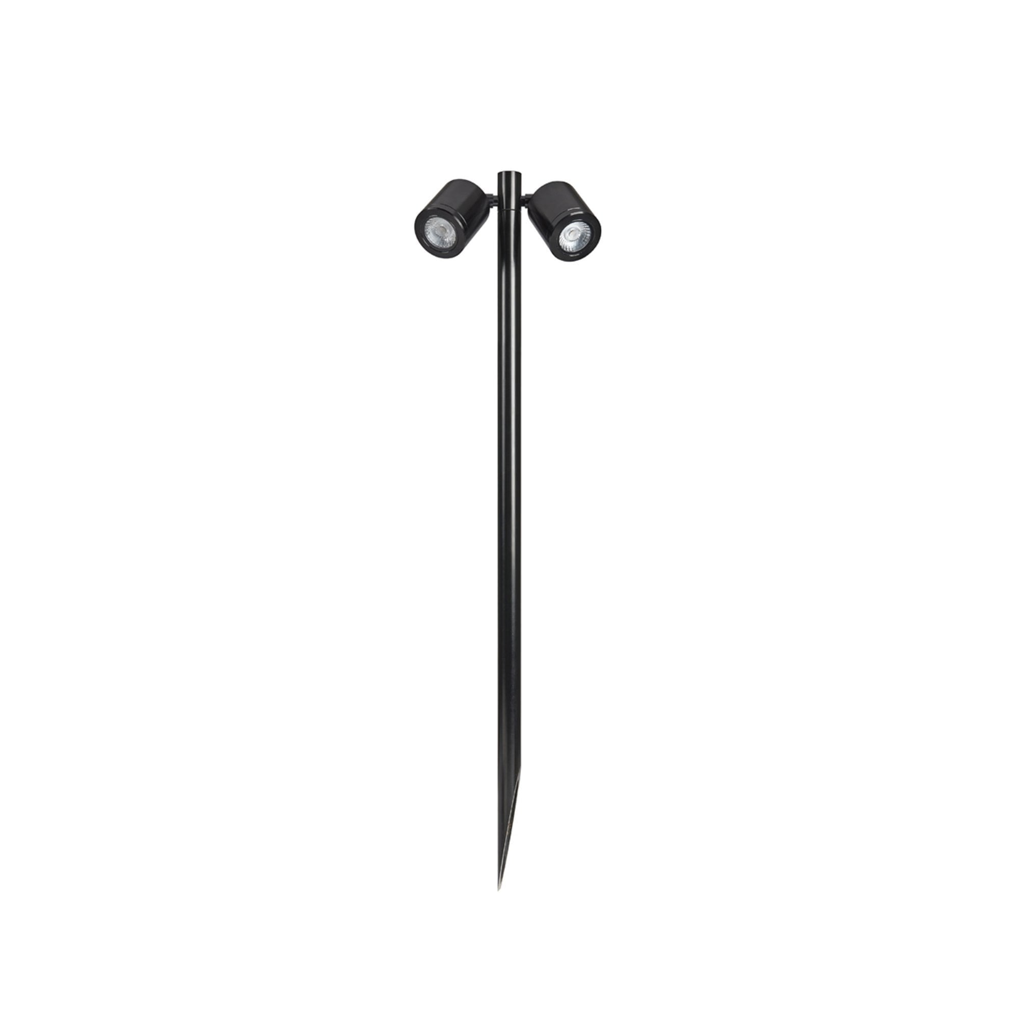 Collingwood SL230 LED Twin Pole Spike Light - Black - Low Voltage