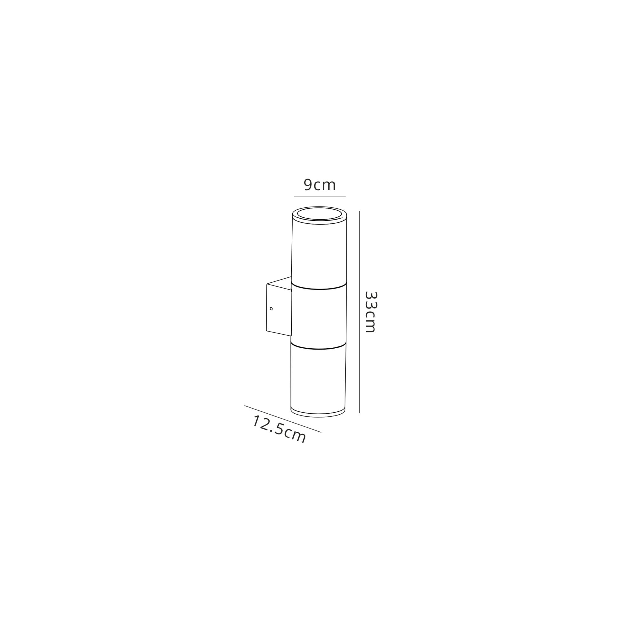 Fabula Harwater 2 Light Wall Lamp - Anthracite & Clear PC - IP54