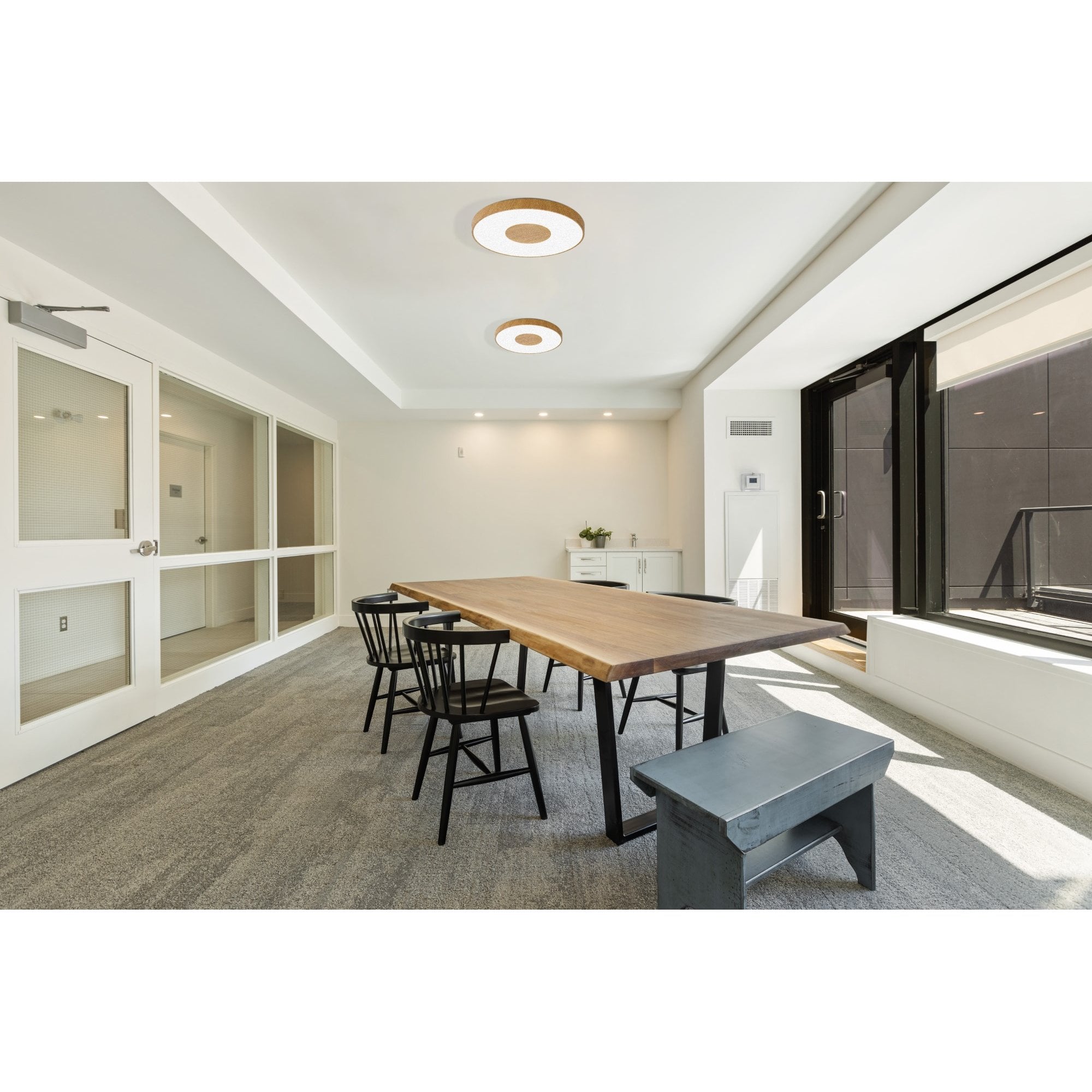 Mantra Coin Round Wood LED Ceiling Light With Remote Control - 2700K-5000K