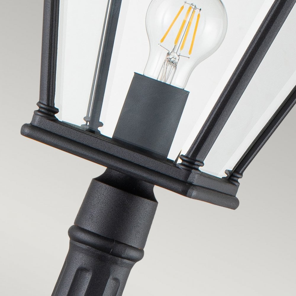 Elstead Bayview Single Medium Pillar Lantern - Black