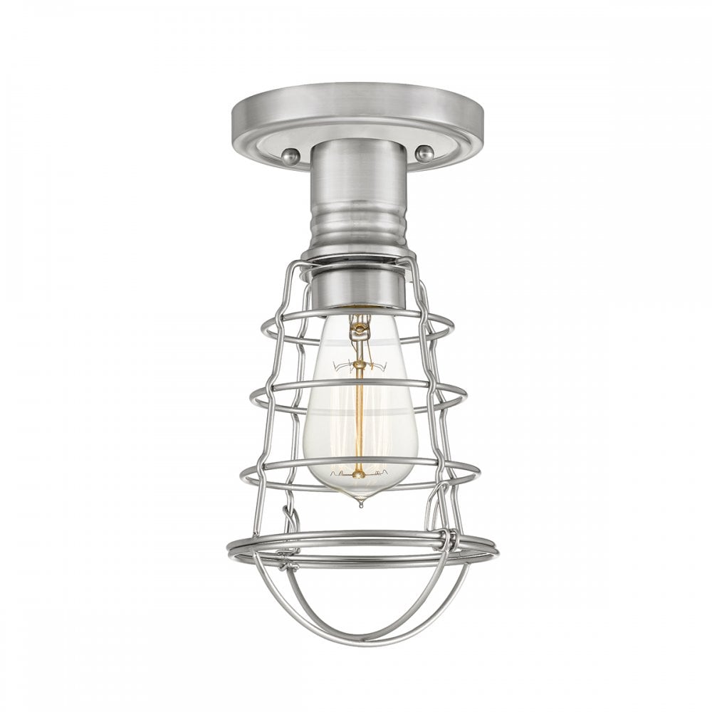 Quoizel Mixon Single Semi-Flush Fitting - Brushed Nickel