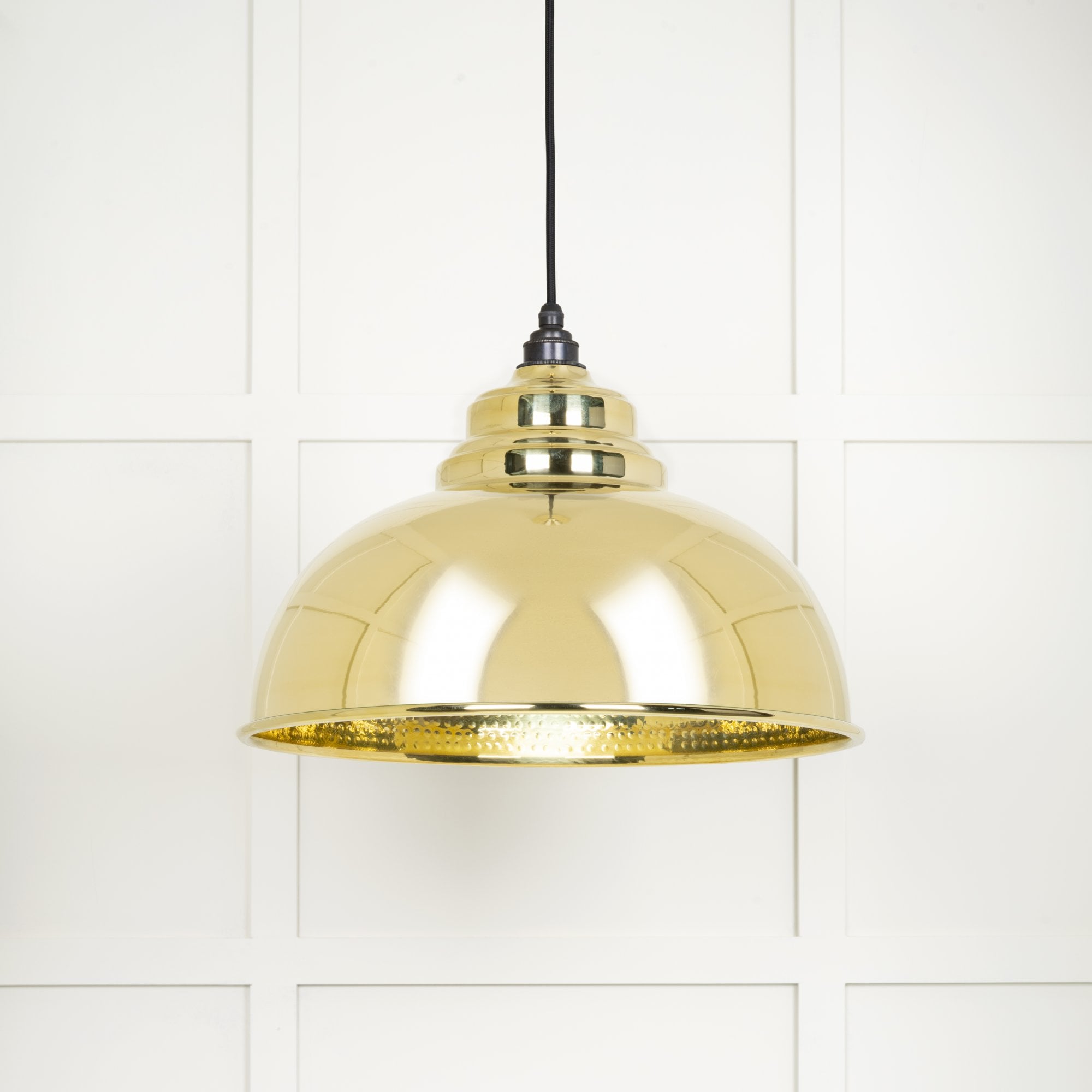 From The Anvil Hammered Brass Harborne Pendant