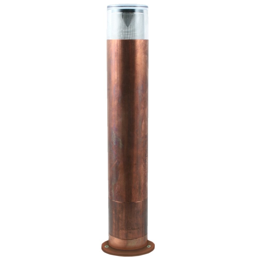 Hunza Bollard 700mm (90mm Flange Mounted) - Copper - Low Voltage