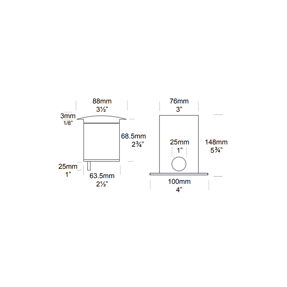 Hunza Floor Light - Stainless Steel - Low Voltage