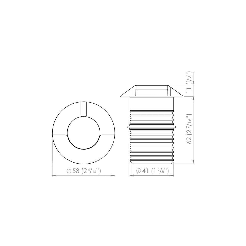 LuxR Modux 2 Step Light with Slot - Copper - Low Voltage