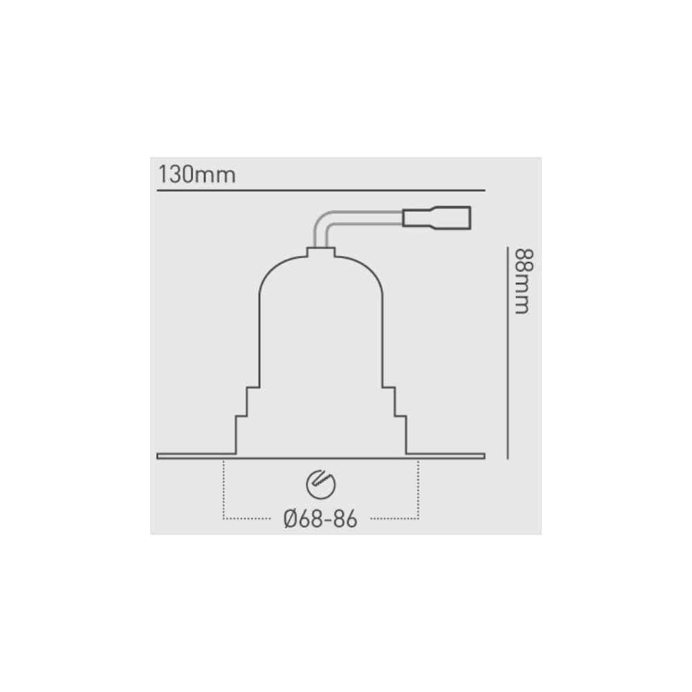 Collingwood 1901 Single Fixed Trimless Downlight - All White (Fire-Rated)