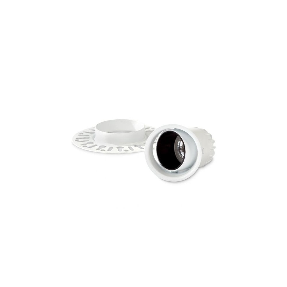 Collingwood 1901 Single Adjustable Trimless Downlight - White Housing/Black Baffle (Fire-Rated)