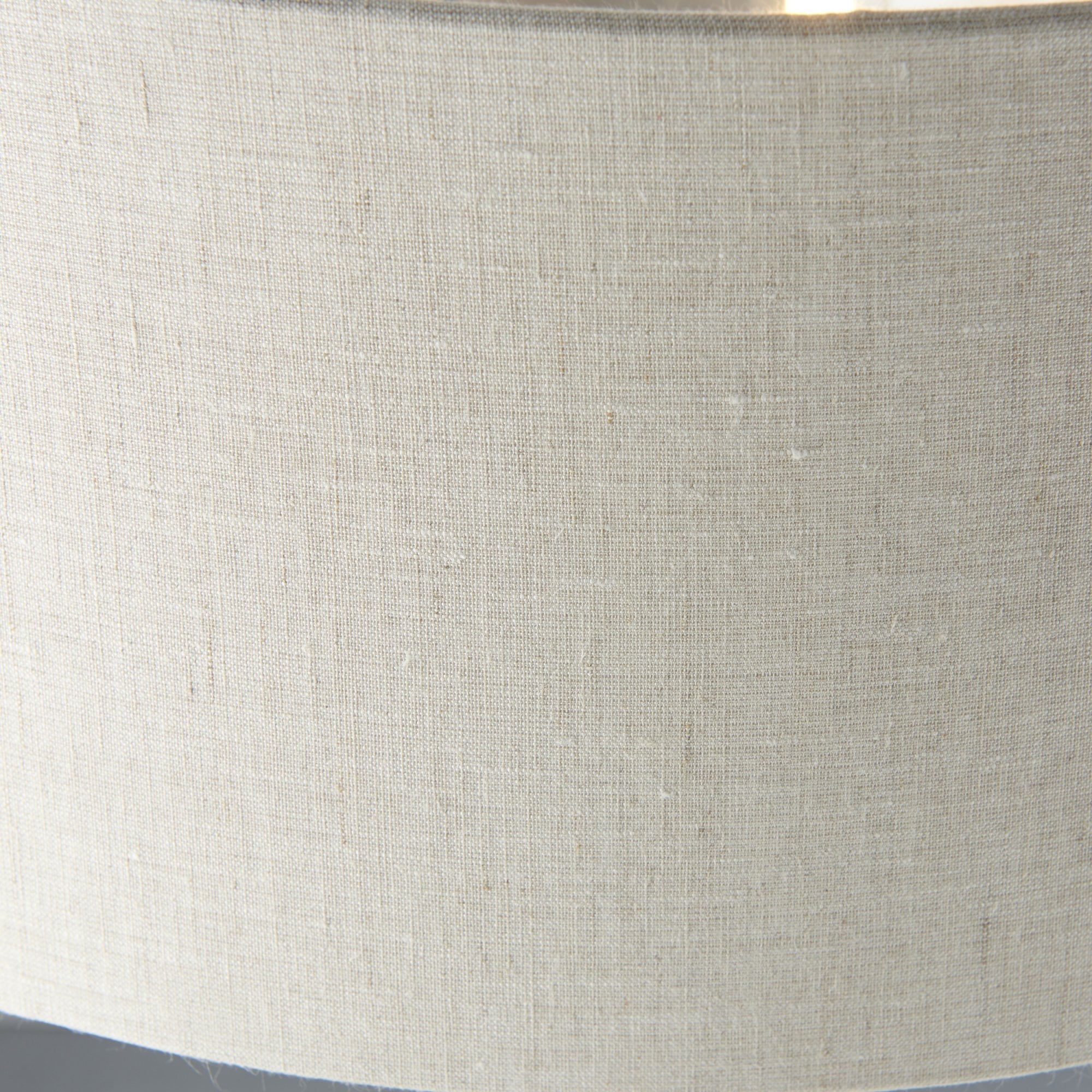 Endon Highclere 3 Light Floor Lamp - Brushed Chrome Plate & Neutral Linen