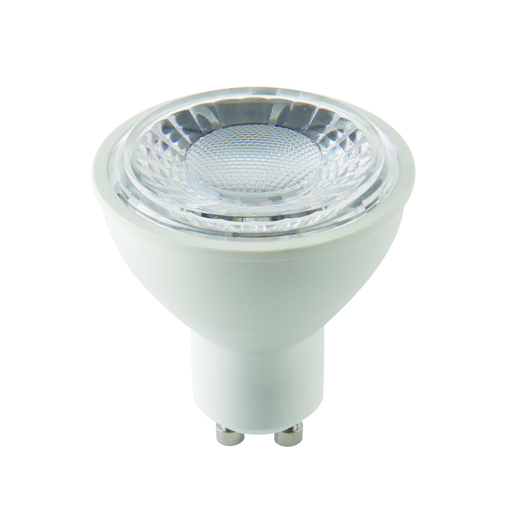 Endon GU10 LED SMD 60º 7W Lamp - 4000K - Non-Dimmable - Matt White Plastic