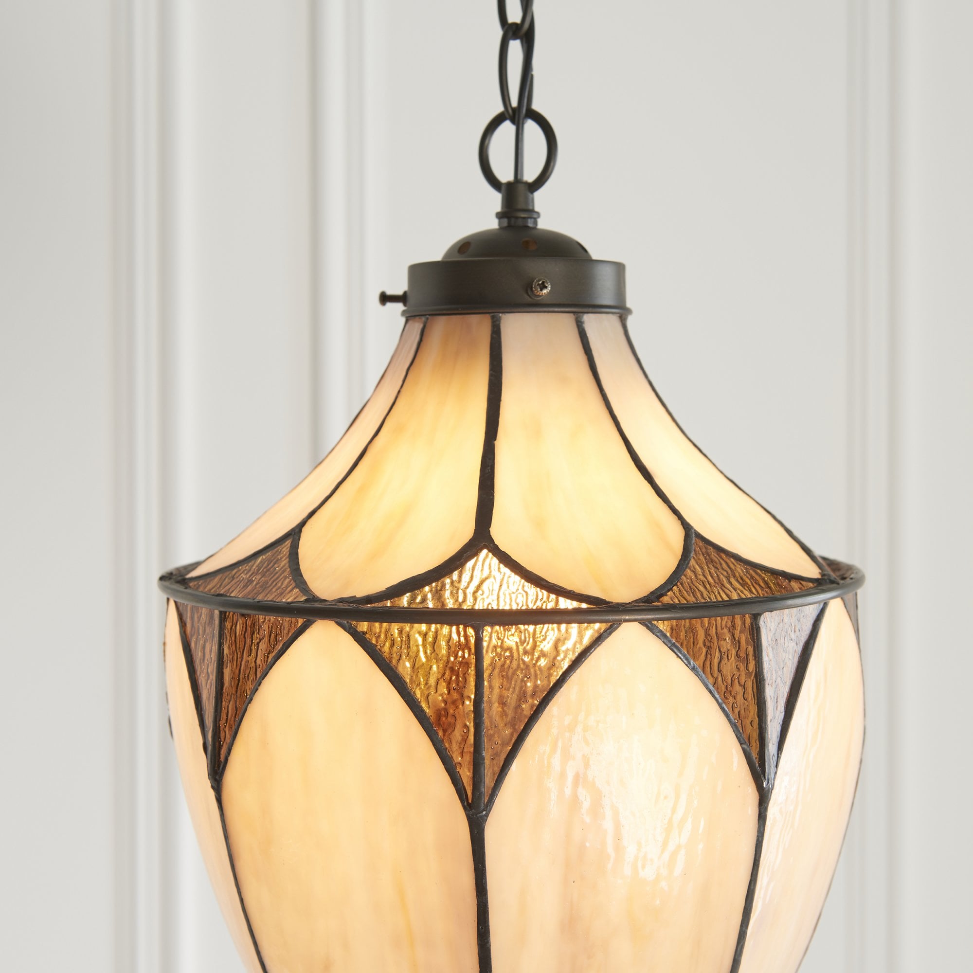 Interiors 1900 Brooklyn Medium Acorn Single Pendant - Tiffany Glass