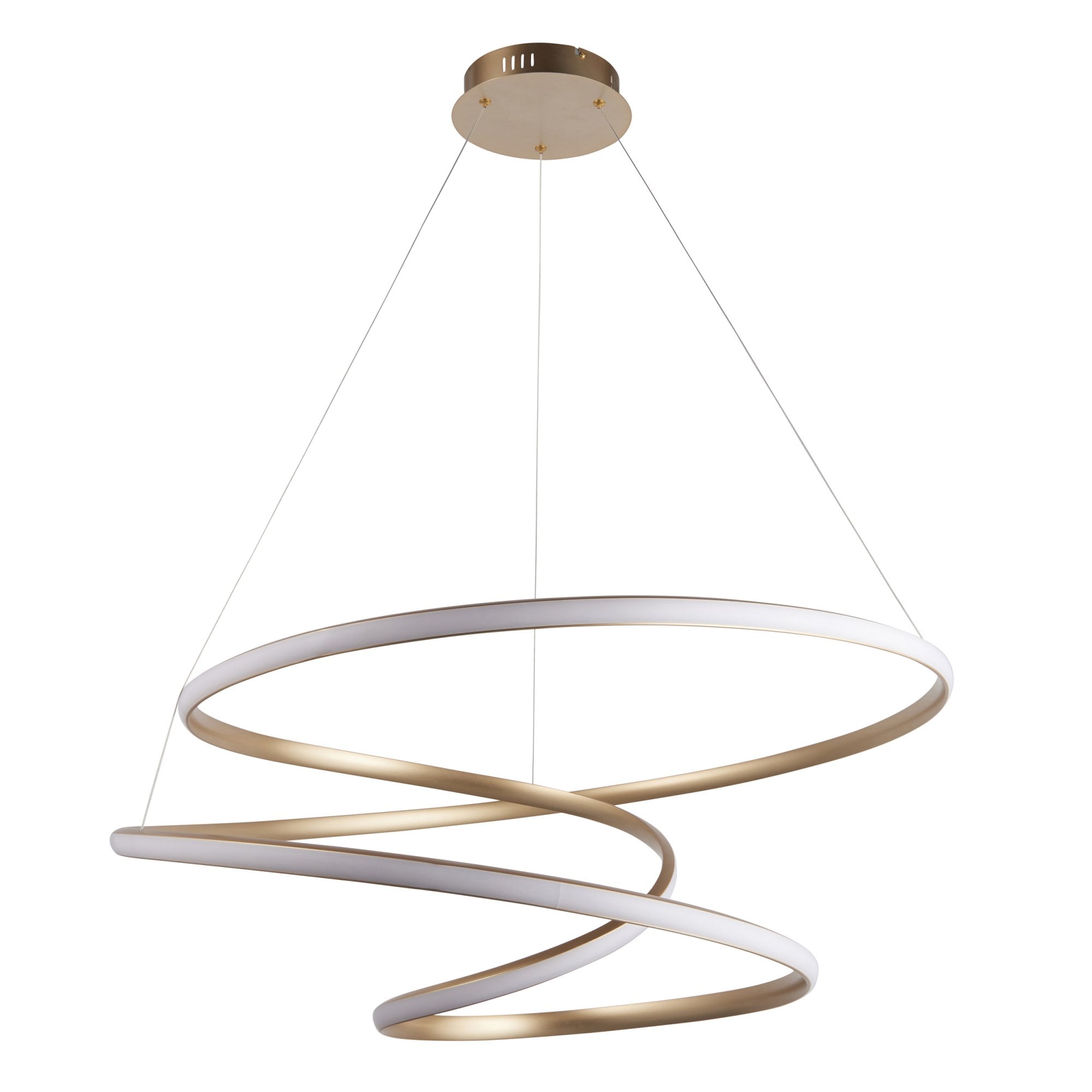 Utopia Ribbon Hoop Pendant - Gold - Large