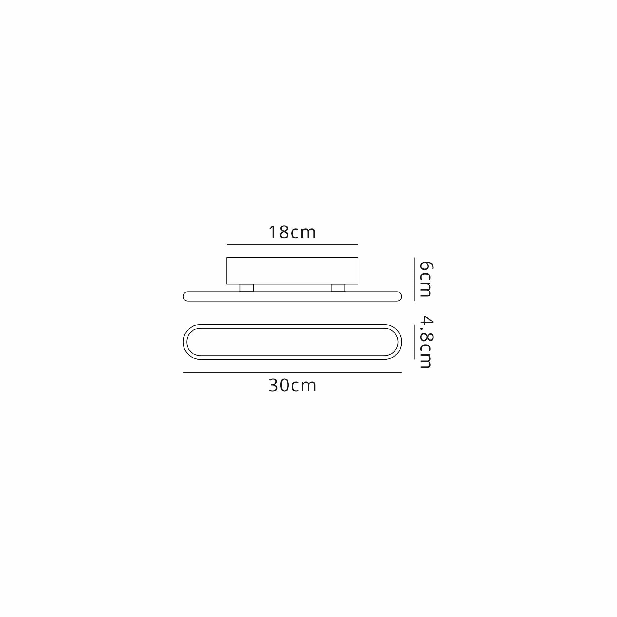 Fabula Chandler 300mm LED Wall Lamp - Satin Black