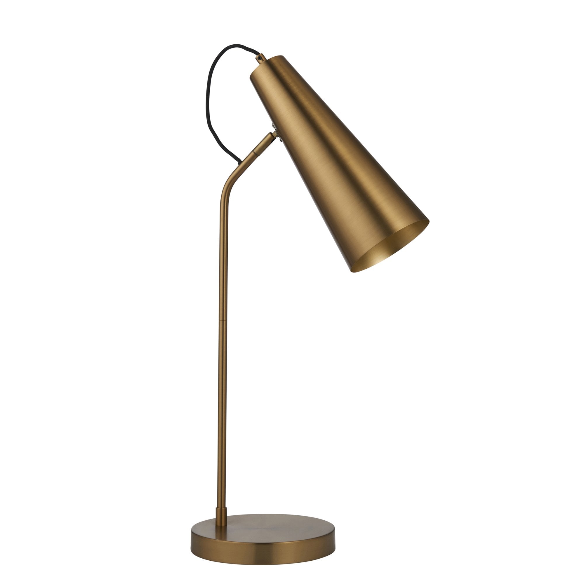 Endon Karna New Single Table Light - Warm Antique Brass Plate