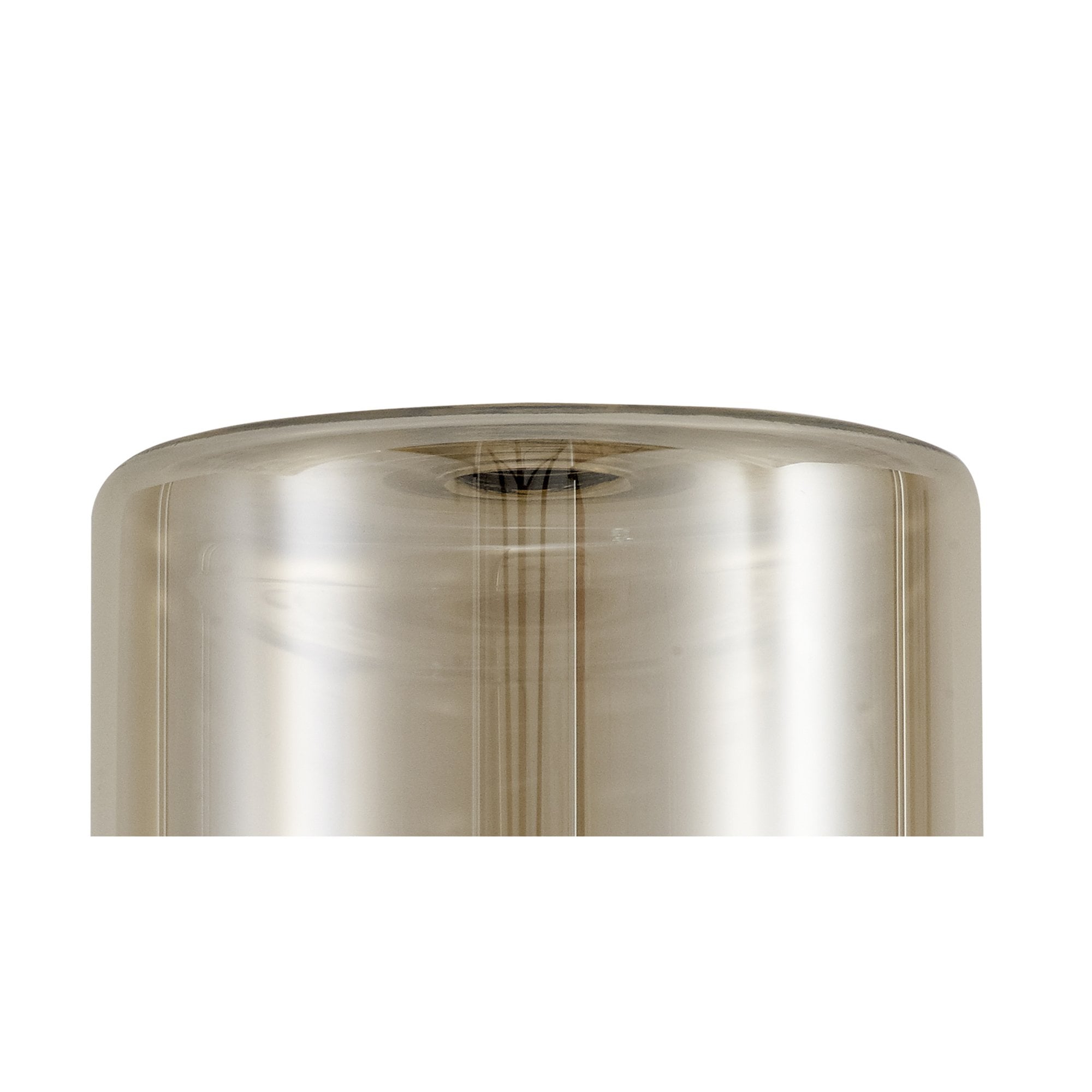 Fabula Tamworth Single Pendant - Medium Cylinder Shade - French Gold & Cognac Glass