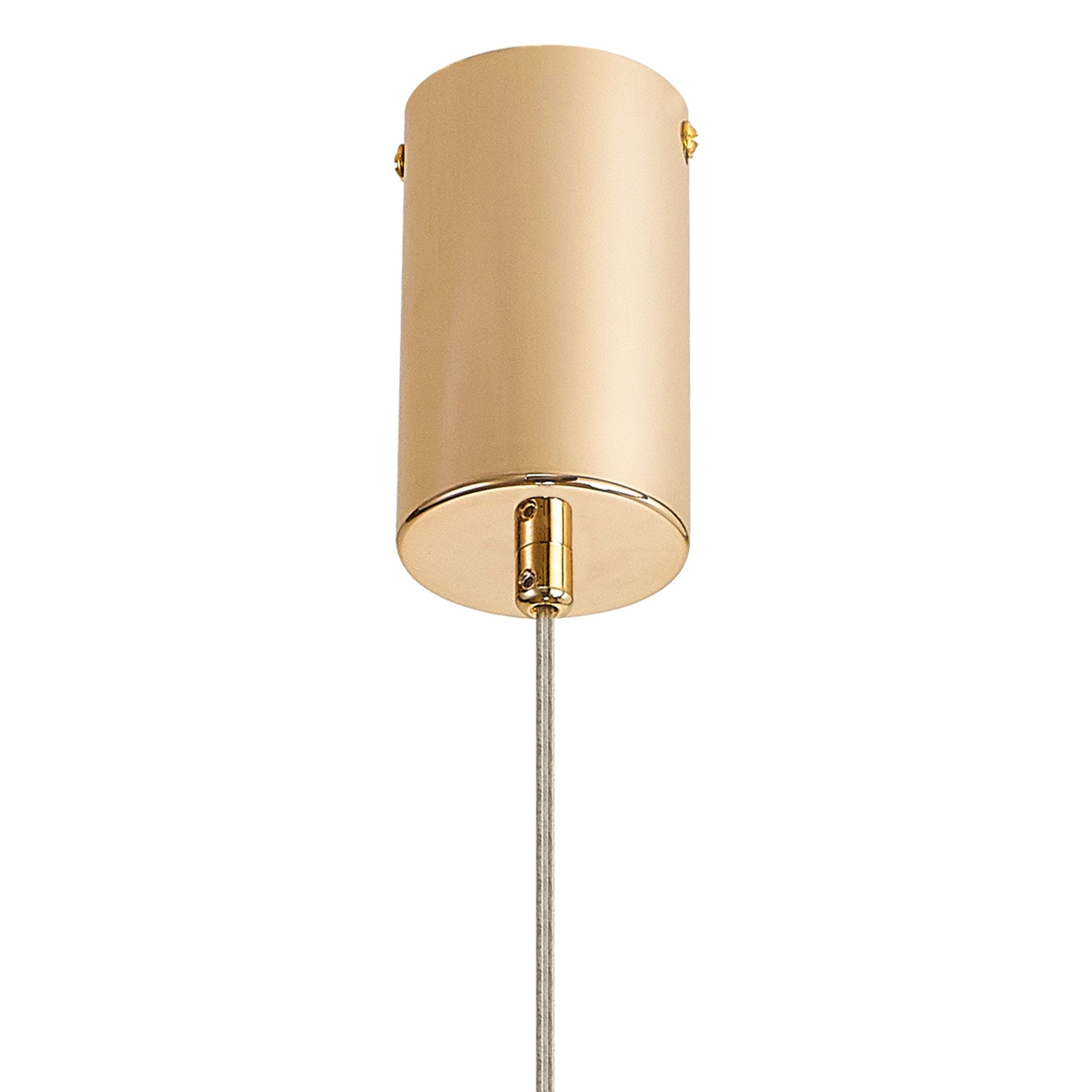 Fabula Tamworth Single Pendant - Wine Glass Shade with Inner Frosted Glass - French Gold, Smoked & Frosted Glass