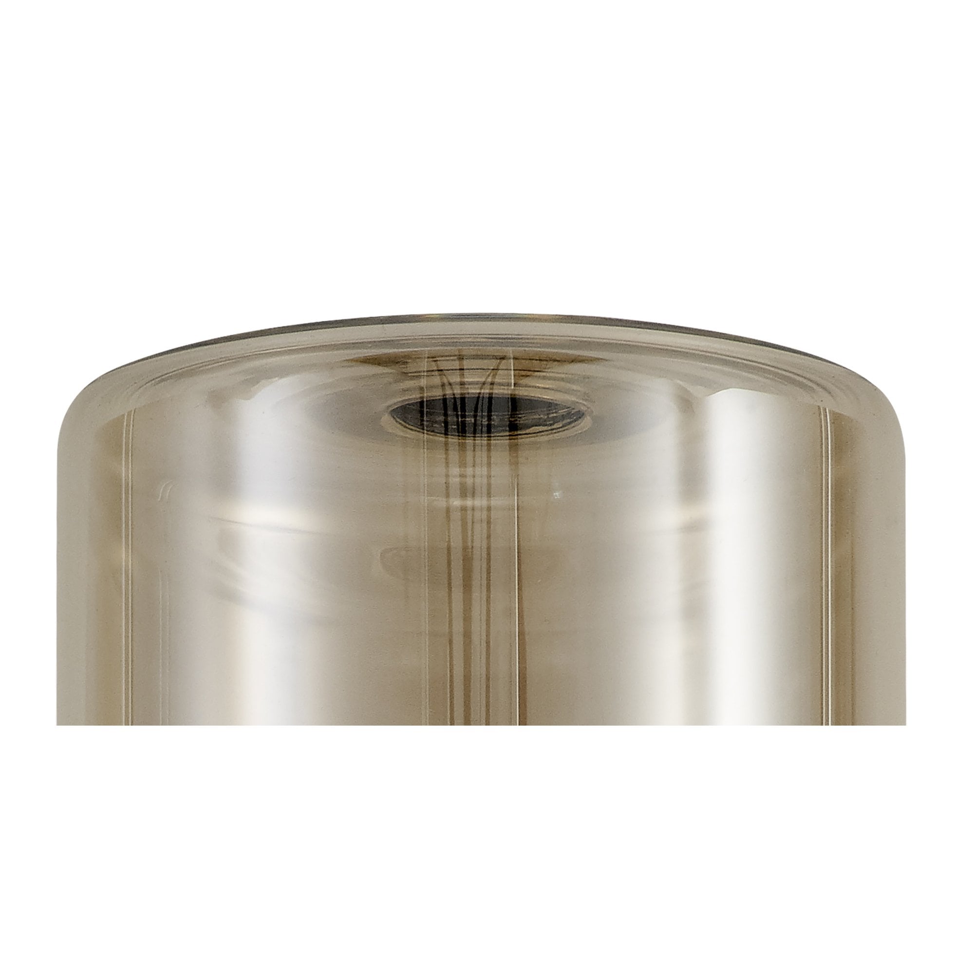 Fabula Tamworth 6 Light Linear Pendant - Tall Cylinder Shades - French Gold & Cognac Glass