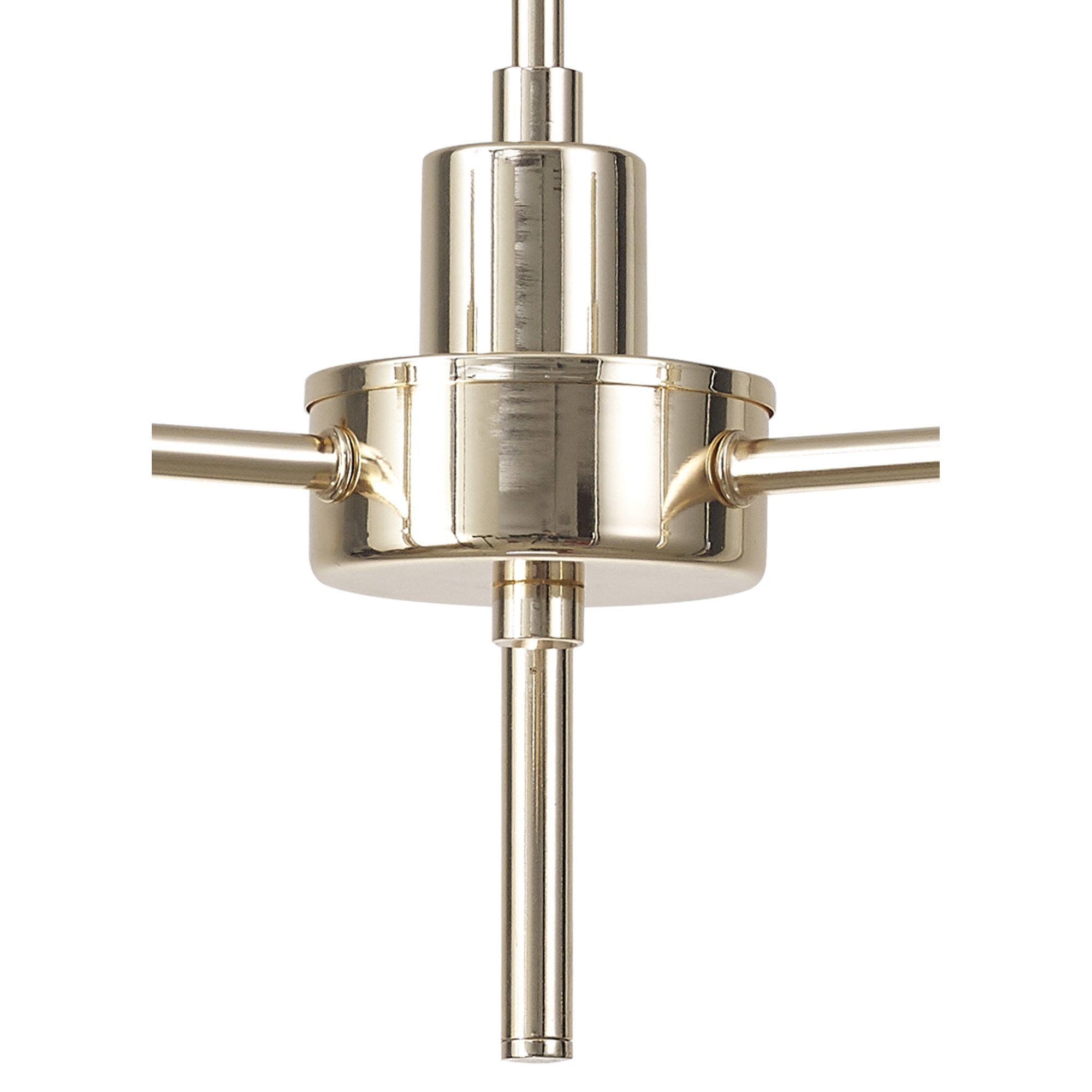 Fabula Tamworth 3 Light Telescopic Semi Flush - Short Cylinder Shades - French Gold & Cognac Glass