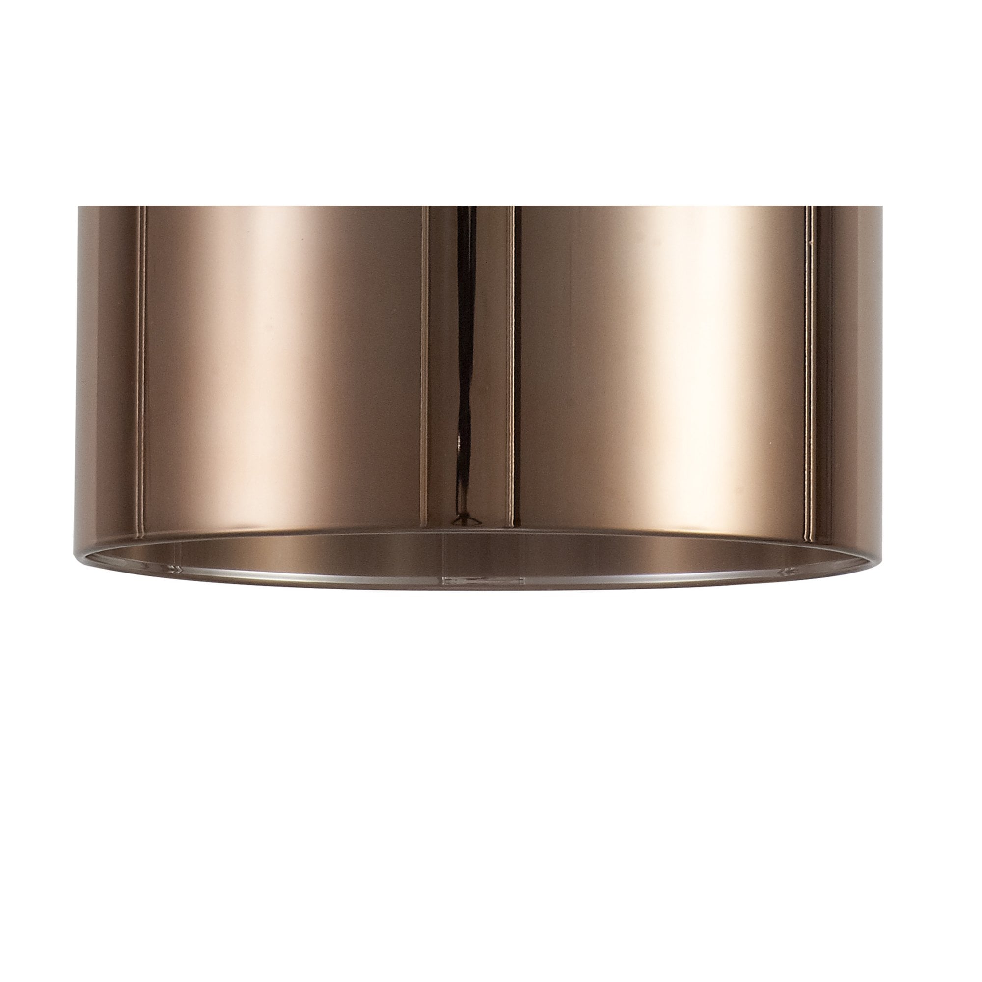 Fabula Tamworth 8 Light Telescopic Semi Flush - Medium Cylinder Shades - French Gold & Copper Glass