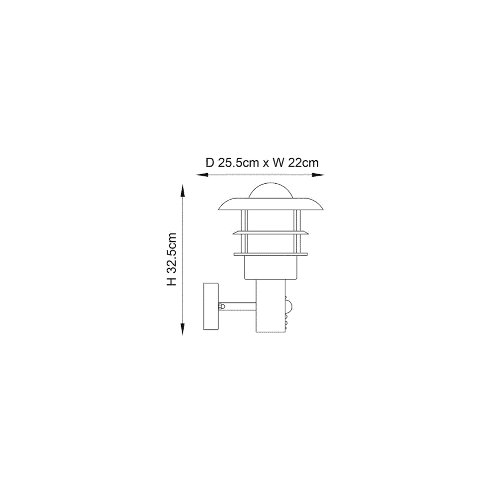Endon Dexter Single Light Wall Light - Polished Stainless Steel & Clear Glass