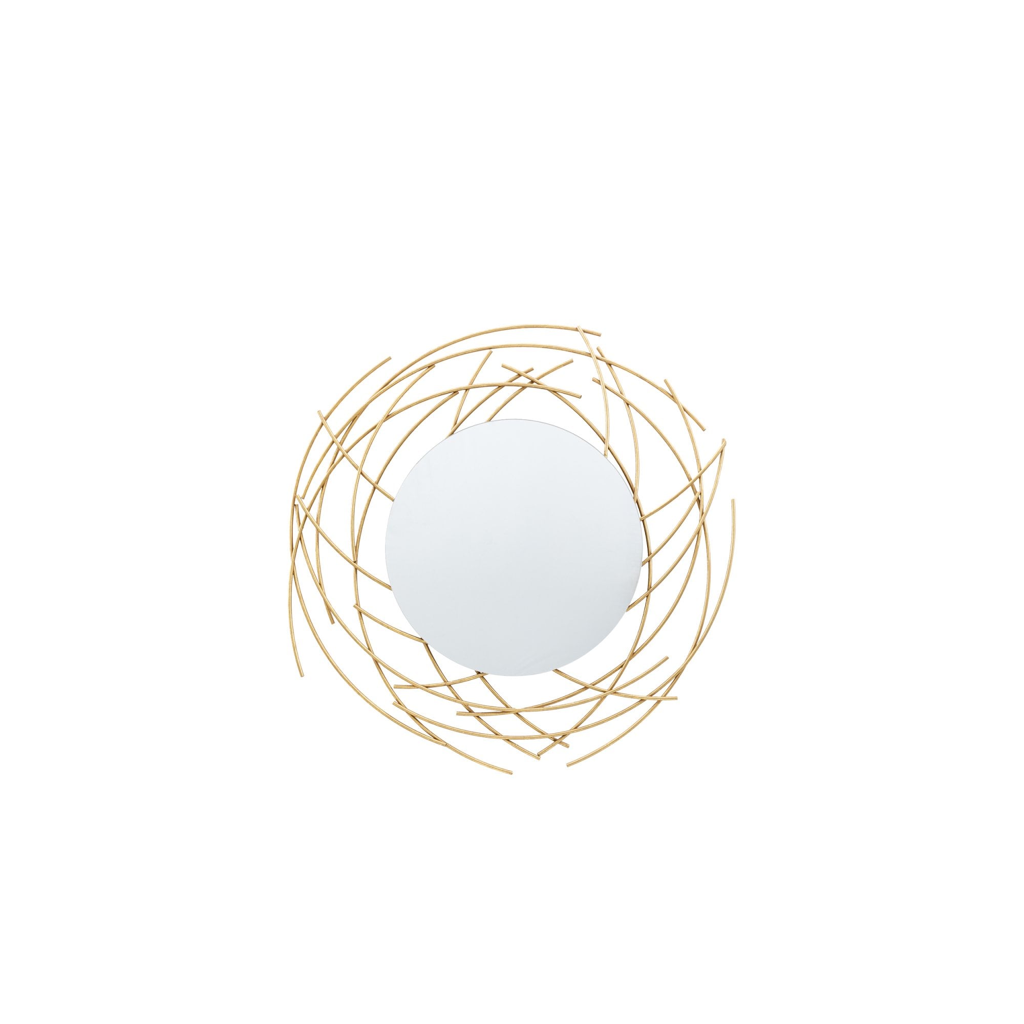 Mura Orrong Round Wall Mirror - Satin Gold