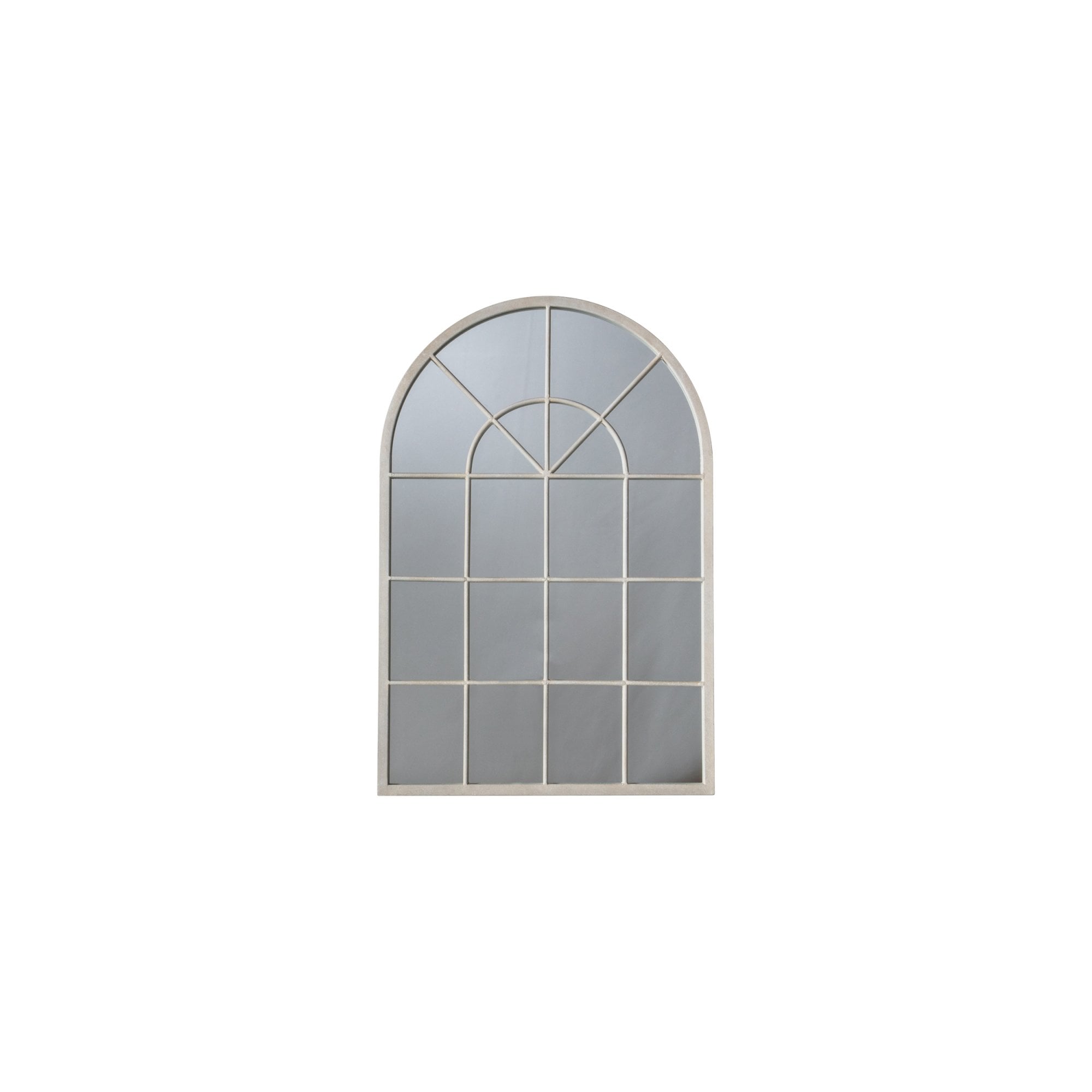 Mura Thelma Arch Window Wall Mirror - Vintage Cream