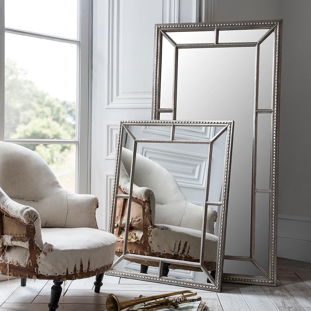 Mura Whatley Rectangle Wall Mirror - Aged Pewter