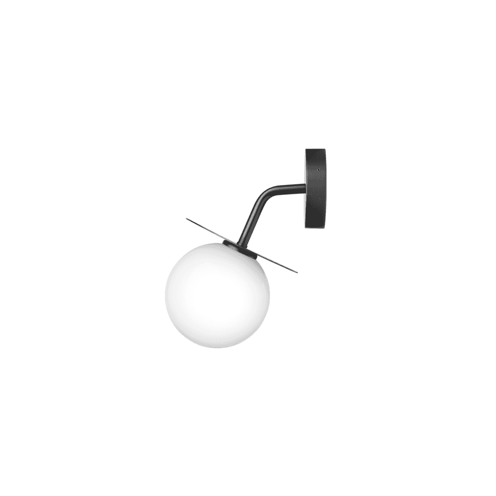 Nuura Liila Outdoor Wall Light - Black & Opal Glass