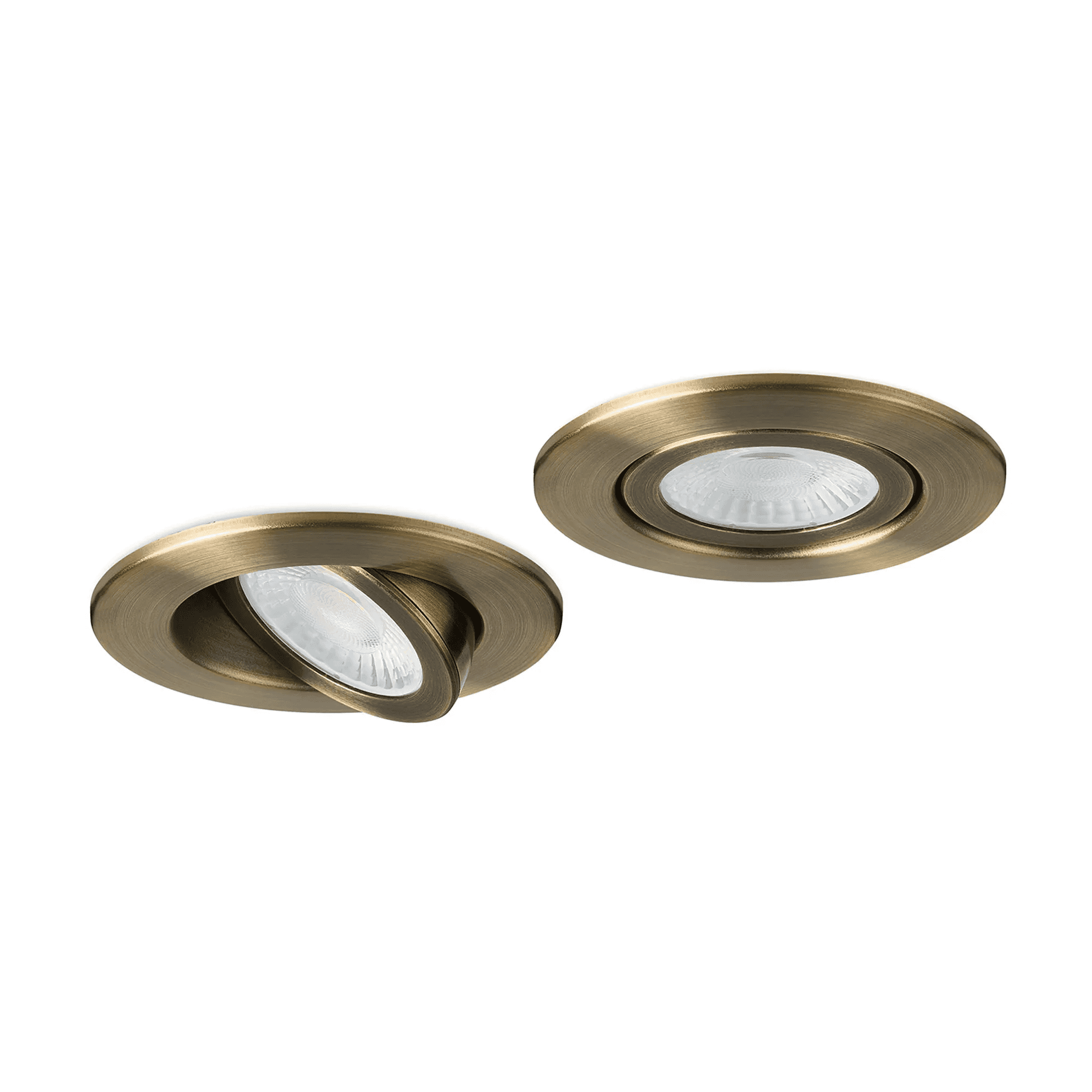 Fabula Mulgrave CCT LED Adjustable Downlight - IP65 Fire Rated - Antique Brass