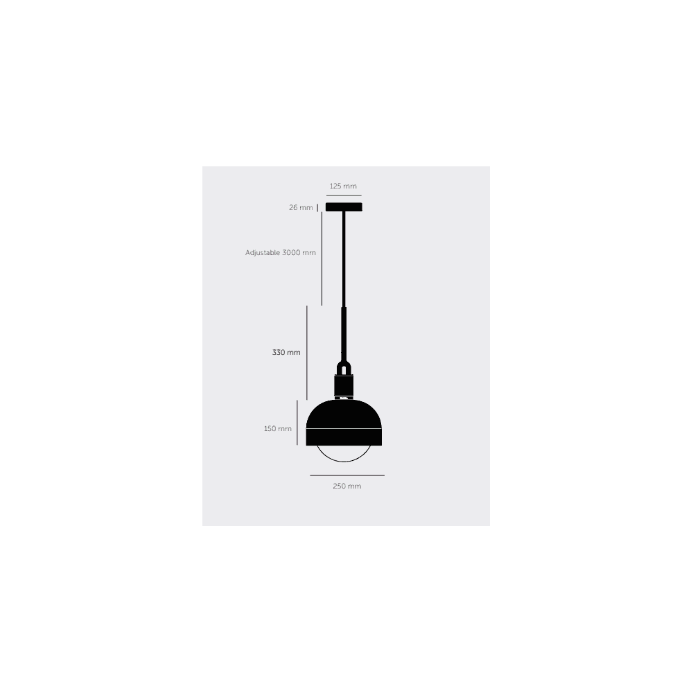 Buster + Punch Forked Globe Smoked Shade Pendant - Medium