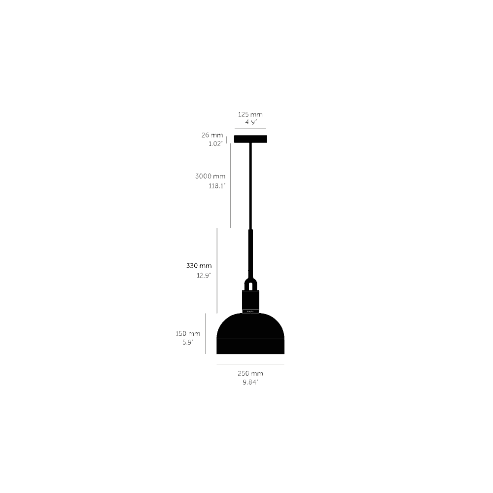 Buster + Punch Forked Shade Pendant - Medium