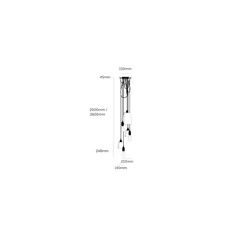 Buster + Punch Hooked 6.0 Mix Graphite Chandelier