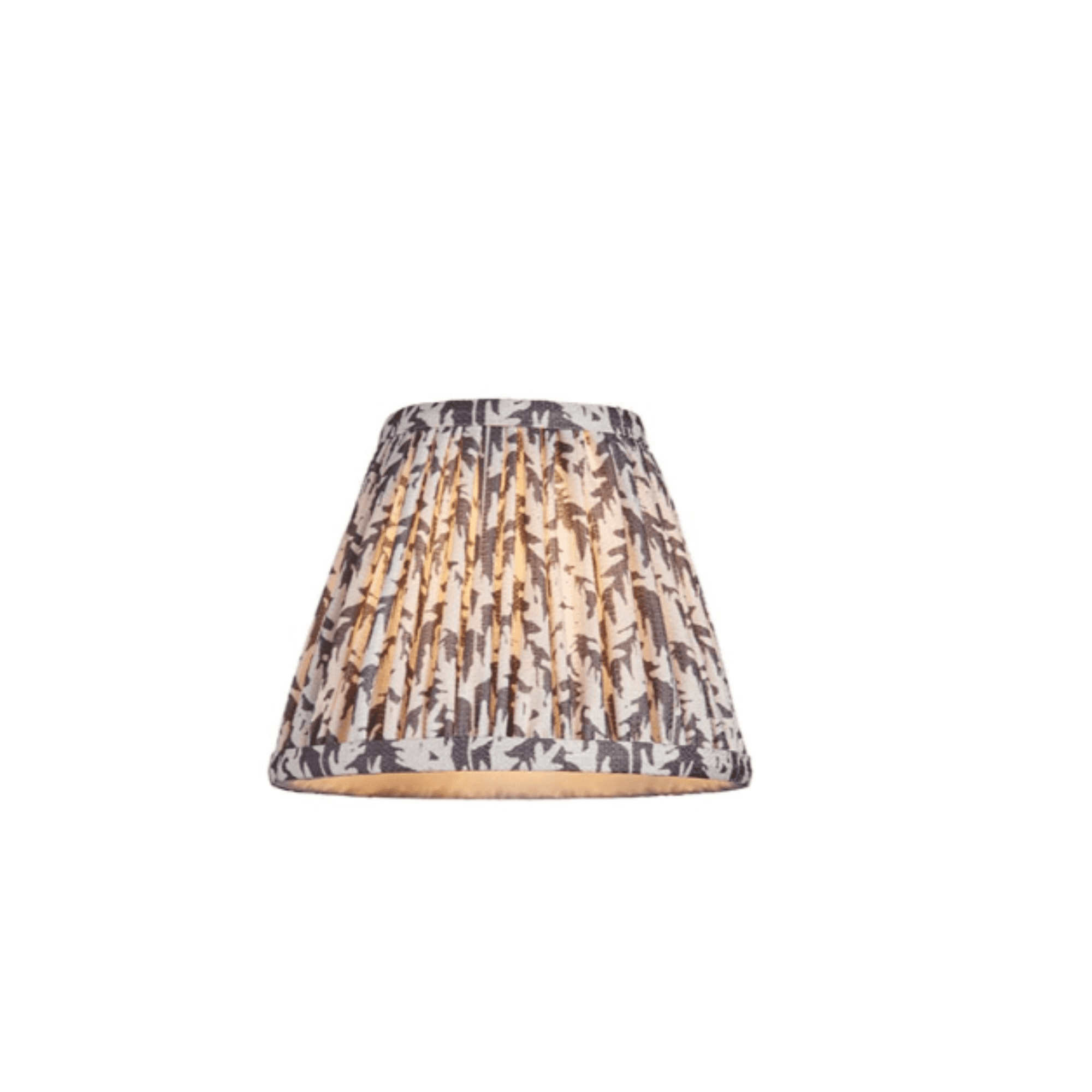 Endon Leaf Single Light Shade 16cm - Pearl Grey Fabric