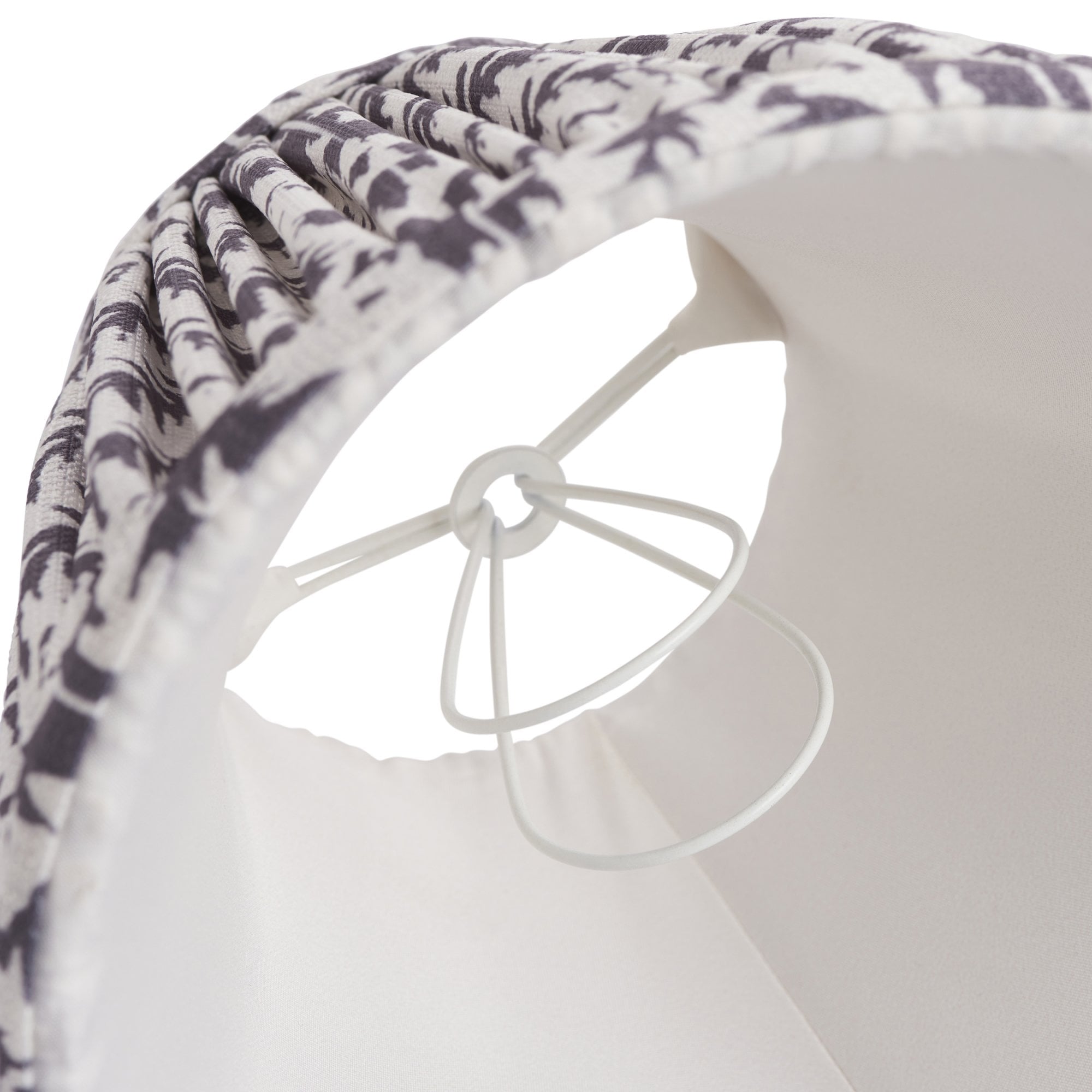 Endon Leaf Single Light Shade 16cm - Pearl Grey Fabric