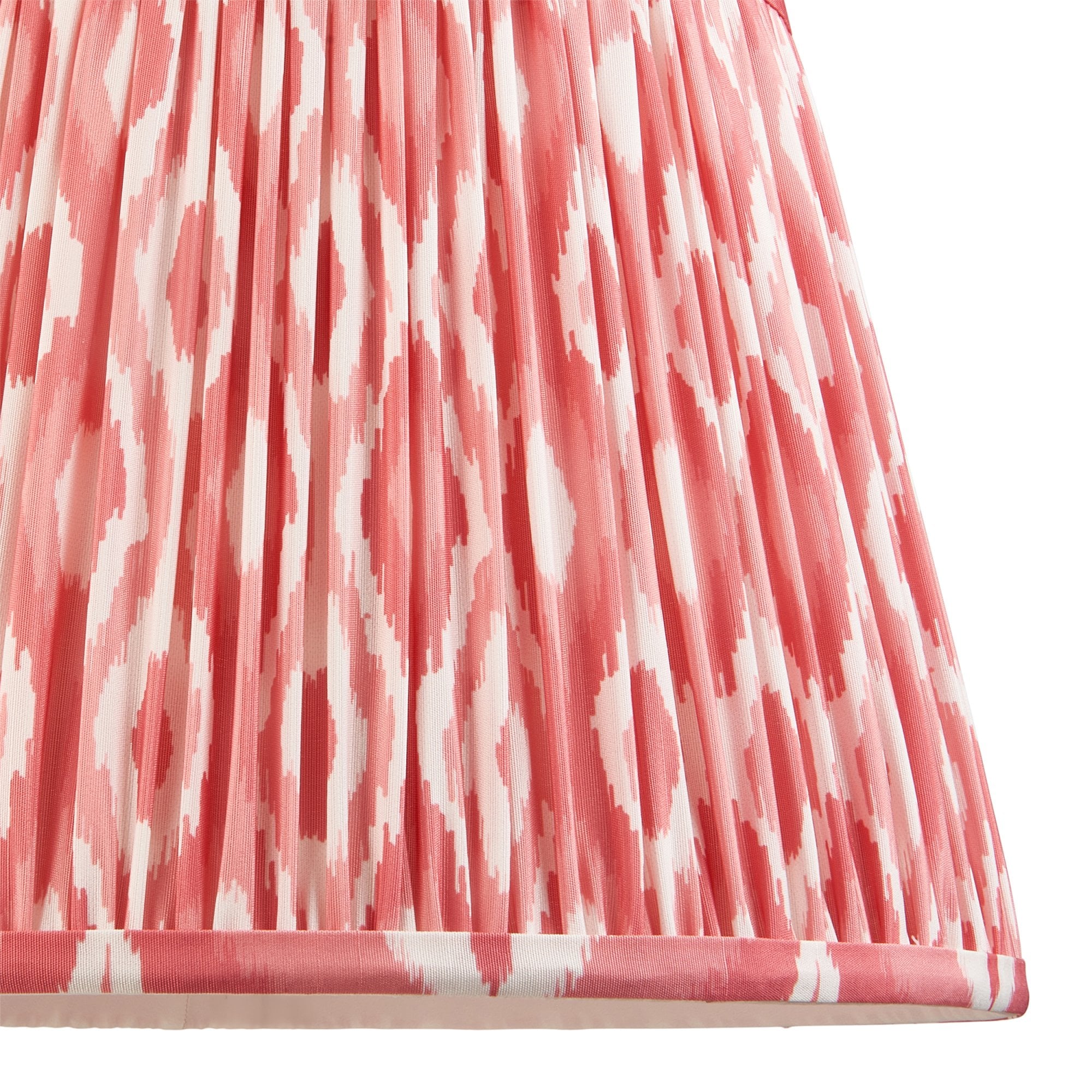 Endon Ikat Single Light Shade 35cm - Coral Pink Fabric