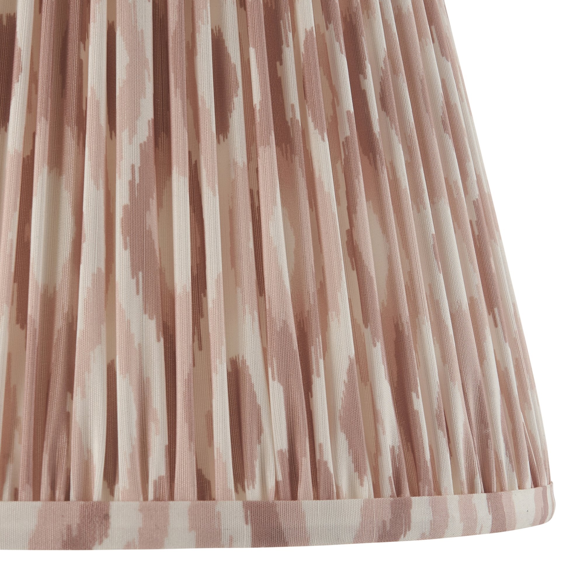 Endon Ikat Single Light Shade 35cm - Neutral Print Fabric