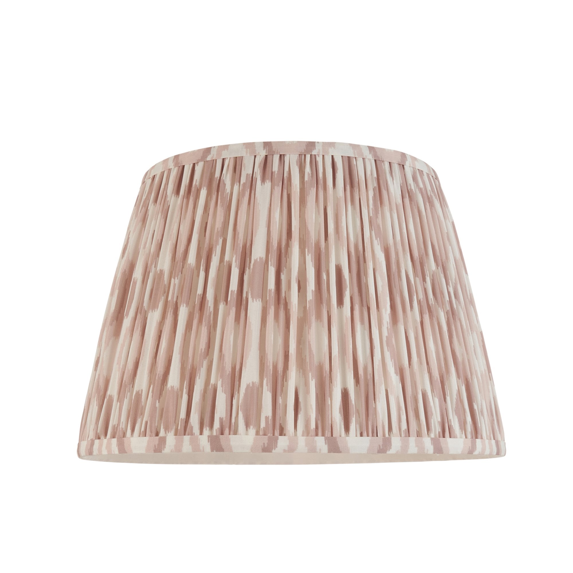 Endon Ikat Single Light Shade 35cm - Neutral Print Fabric