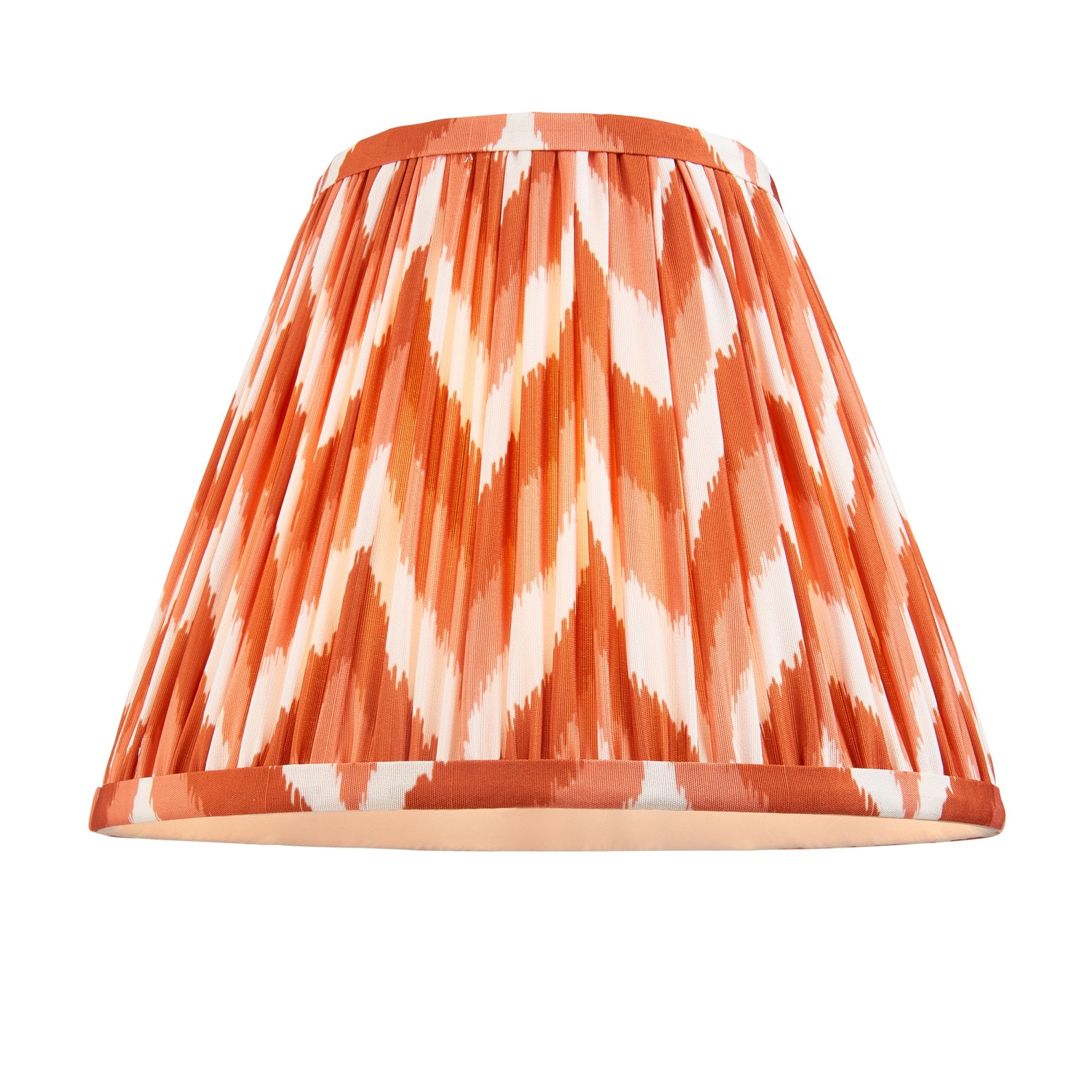 Endon Burley Rechargeable Floor Lamp & Zigzag 25cm Apricot Orange Shade