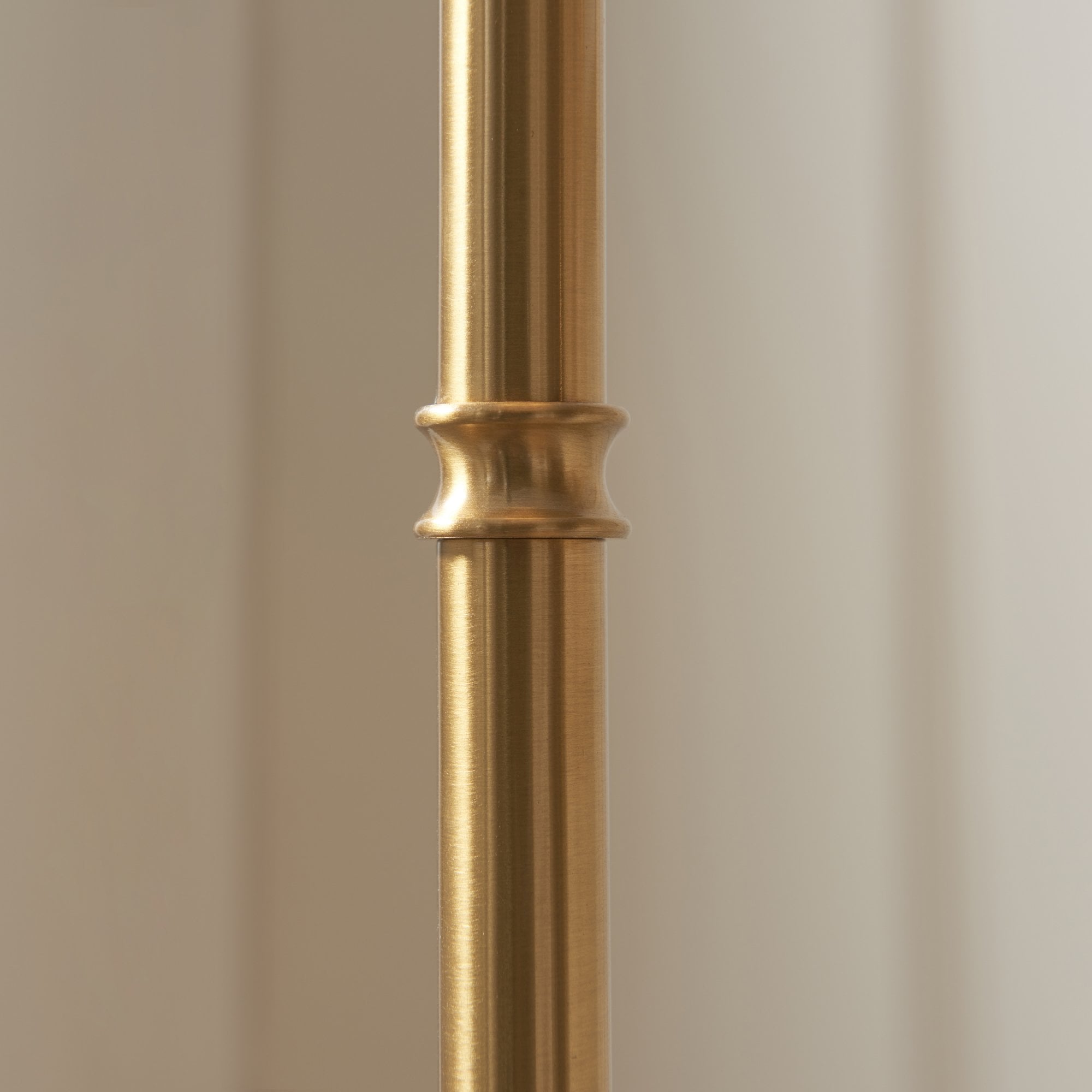 Endon Burley Rechargeable Floor Lamp & Ikat 25cm Pearl Grey Shade