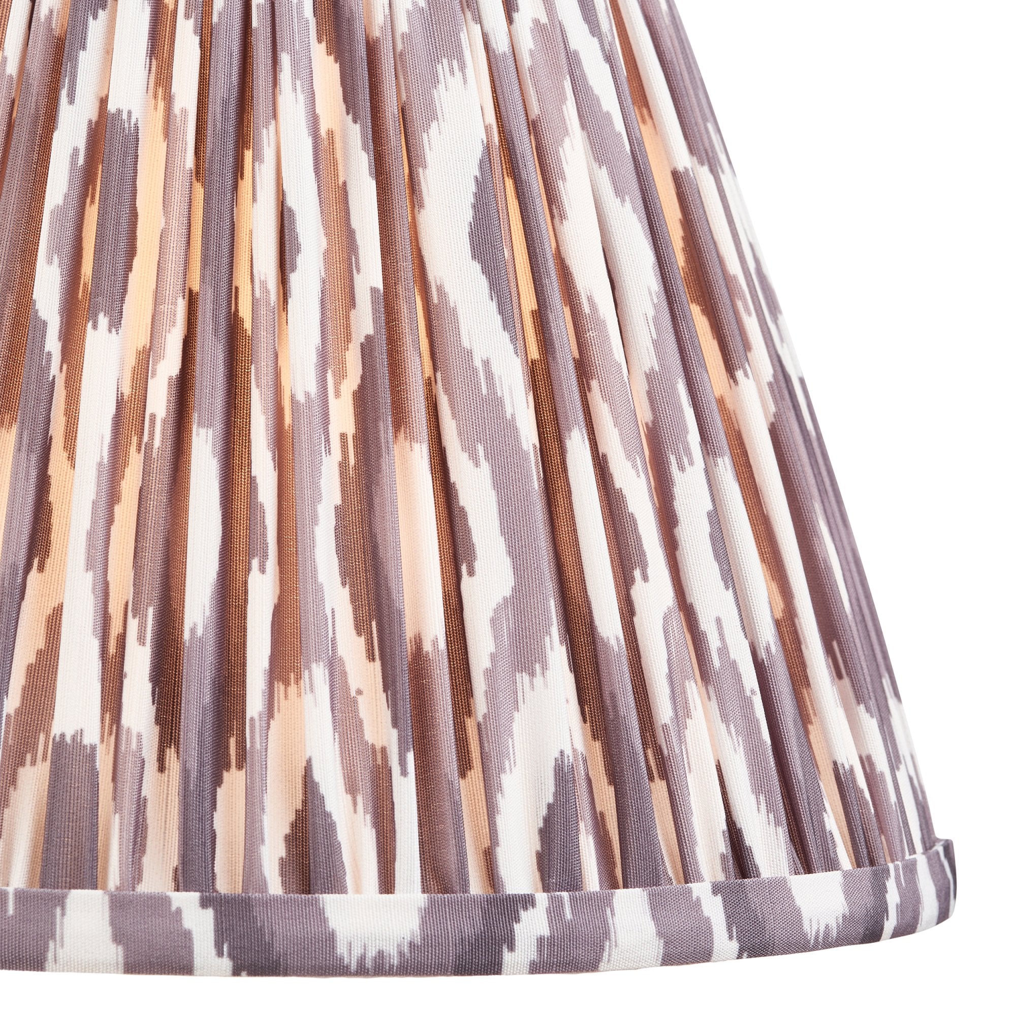 Endon Burley Rechargeable Floor Lamp & Ikat 25cm Pearl Grey Shade