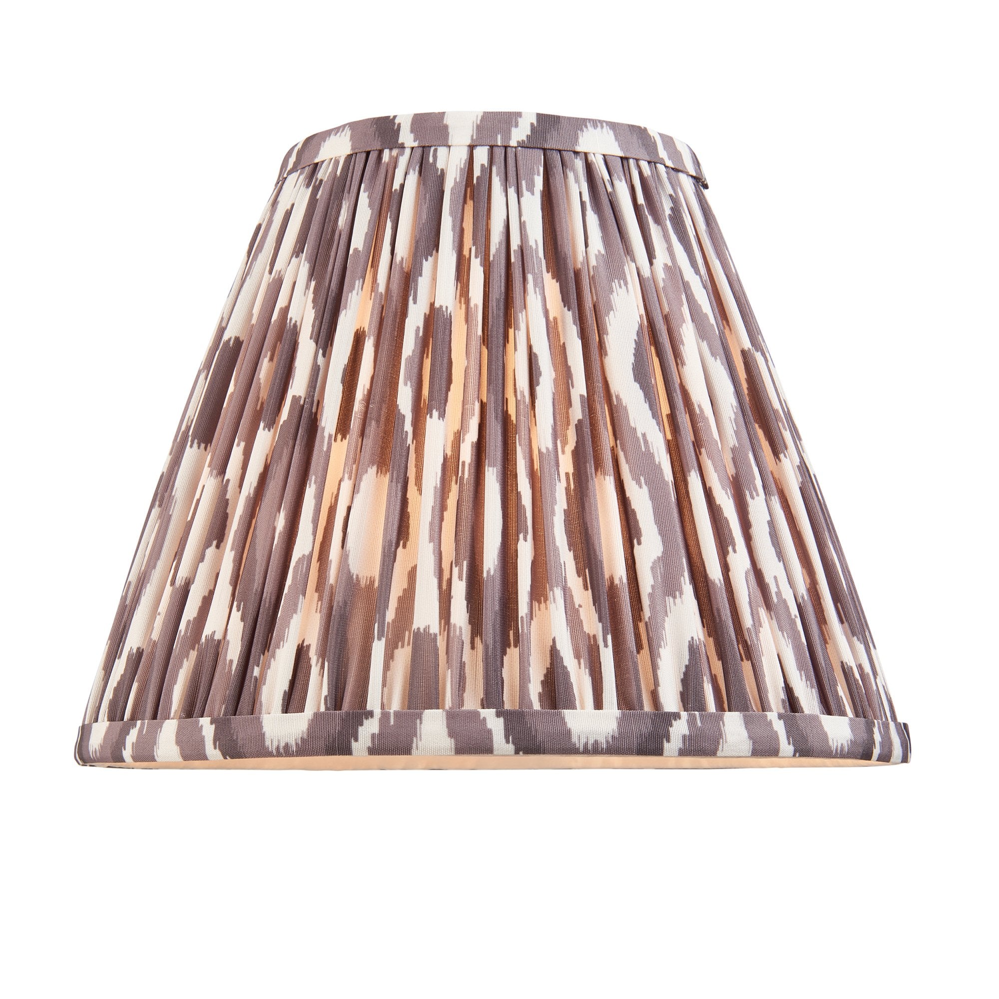 Endon Burley Rechargeable Floor Lamp & Ikat 25cm Pearl Grey Shade