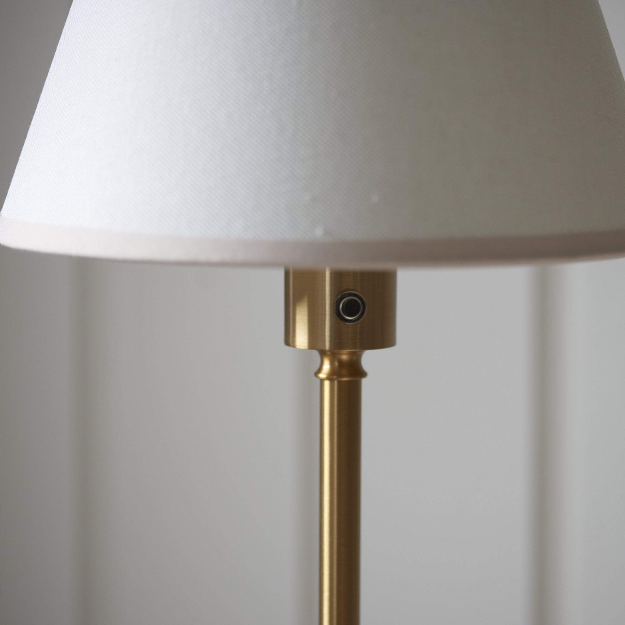 Endon Burley Rechargeable Floor Lamp & Ivy 25cm Vintage White Shade