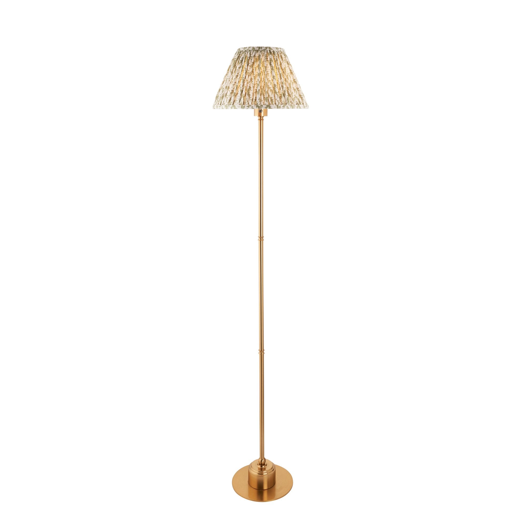 Endon Burley Rechargeable Floor Lamp & Leaf 30cm Herb Garden Green Shade