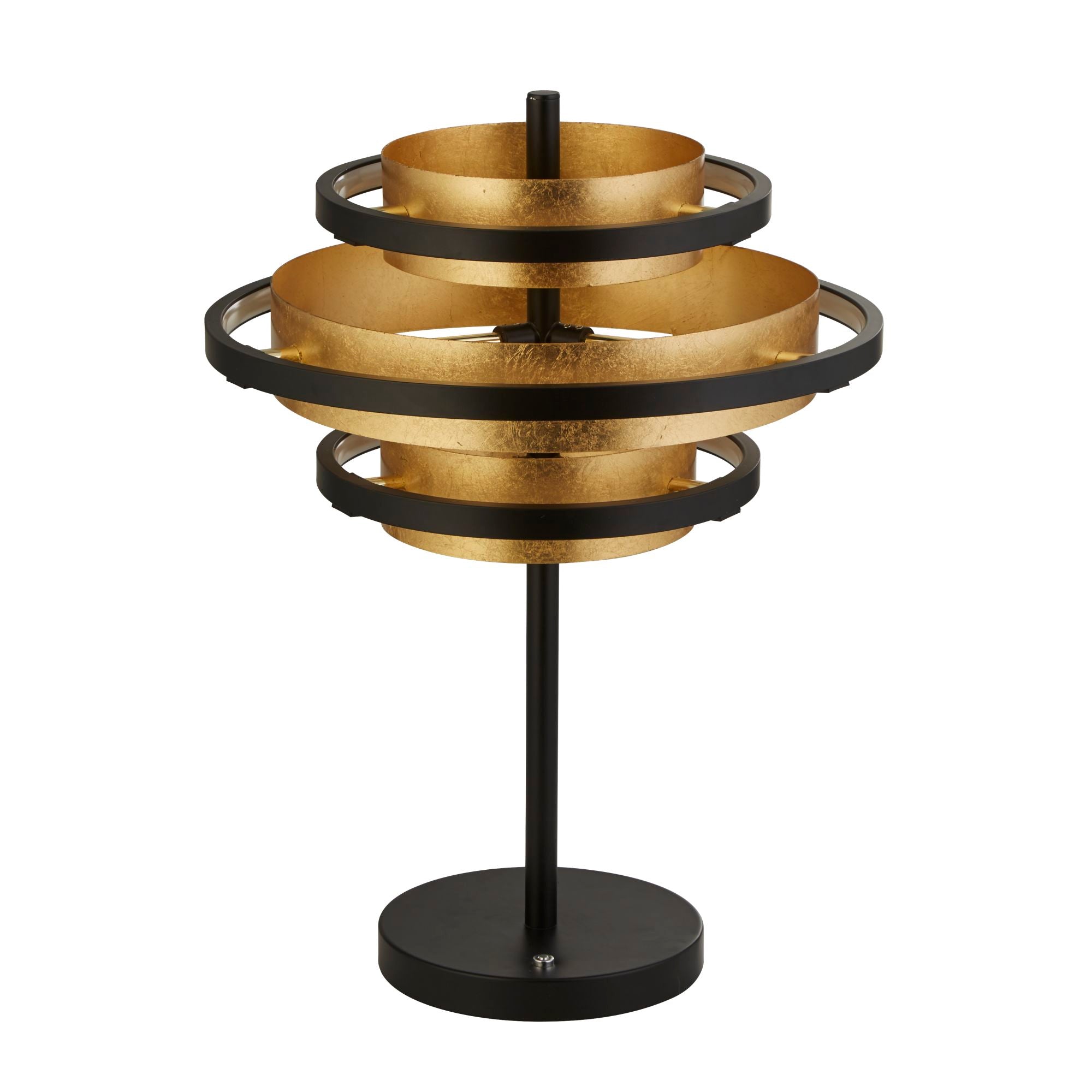 Searchlight Hankin 3 Light LED Table Lamp - Black & Gold Leaf