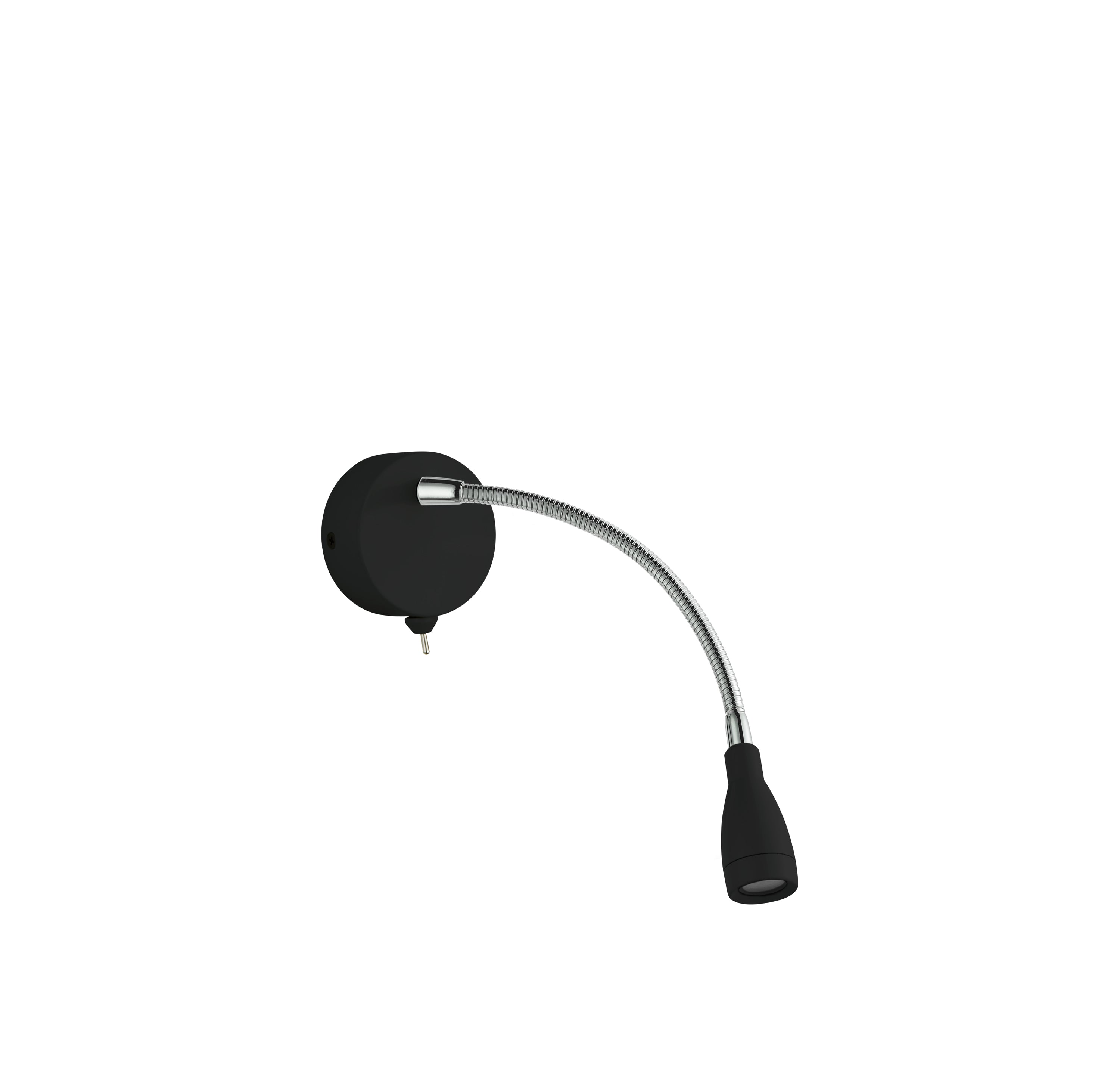 Searchlight Fenton Wall LED Adjustable Wall Light - Black & Chrome