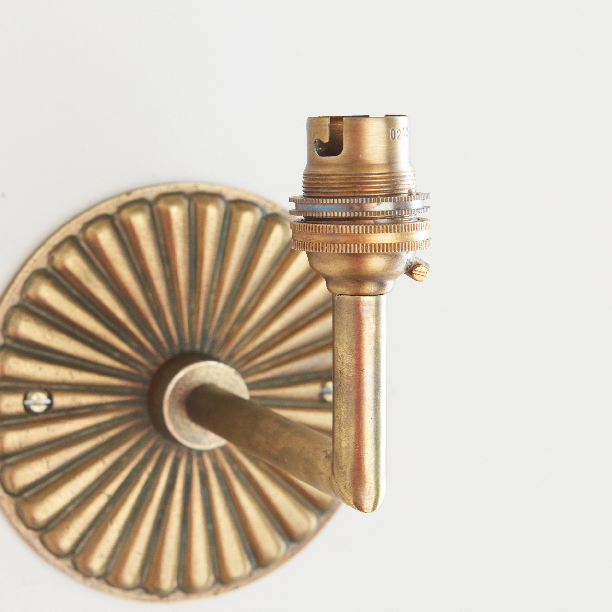 Endon Dahlia Angle Wall Light - Antique Brass Plate