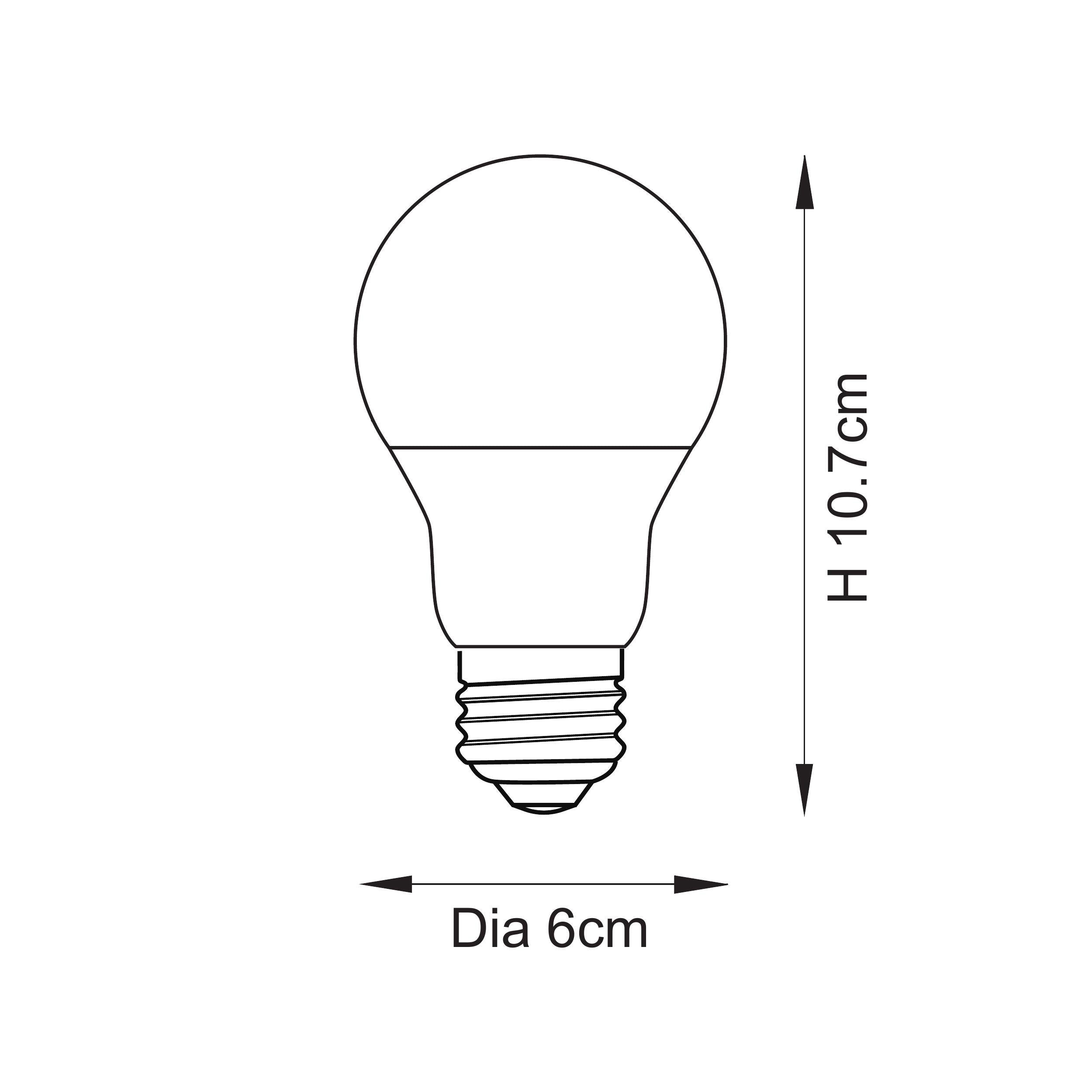 Endon Essentials E27 LED GLS Non Dimmable Bulb - Opal - 2700K