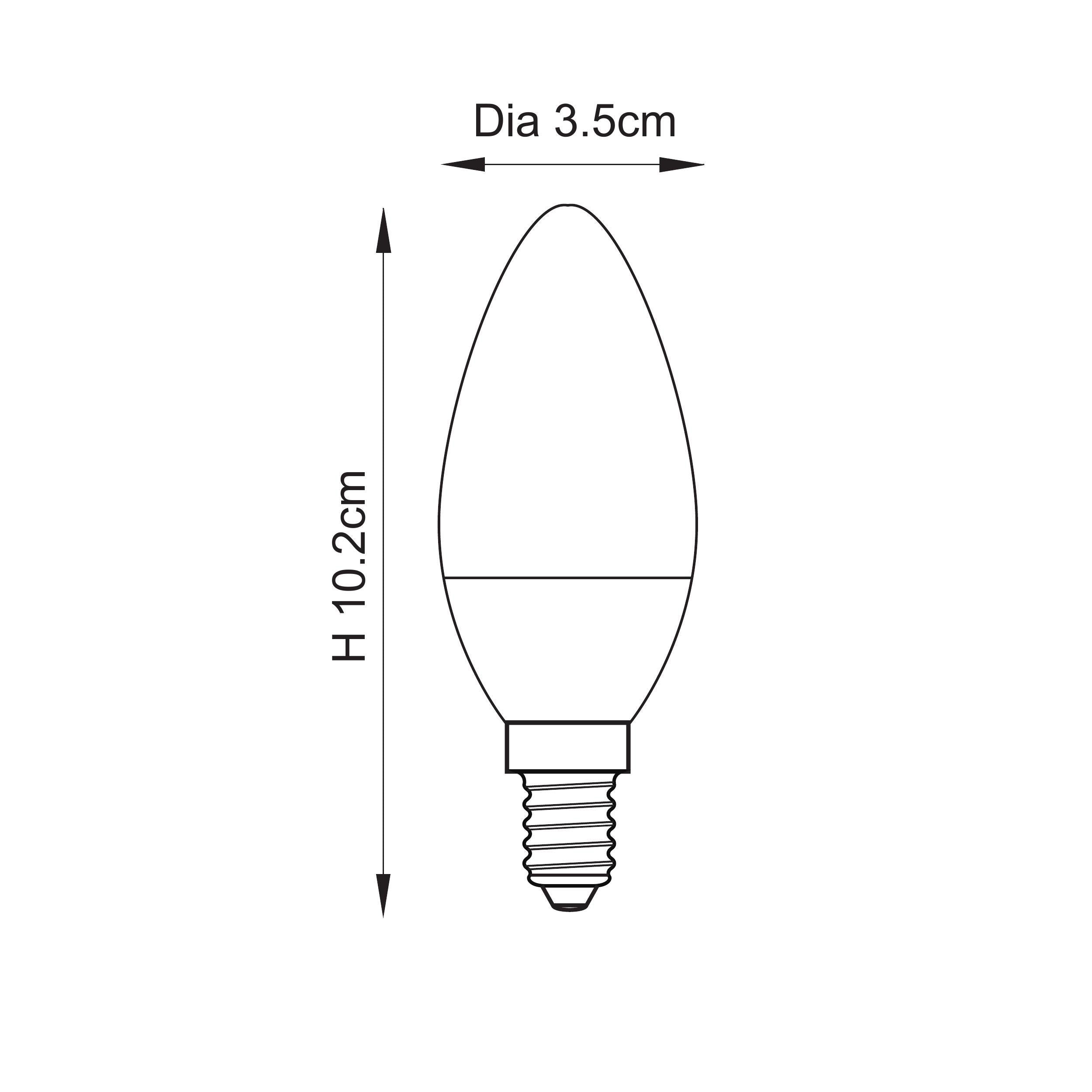 Endon Essentials E14 LED Candle Non Dimmable Bulb - Opal - 4000K