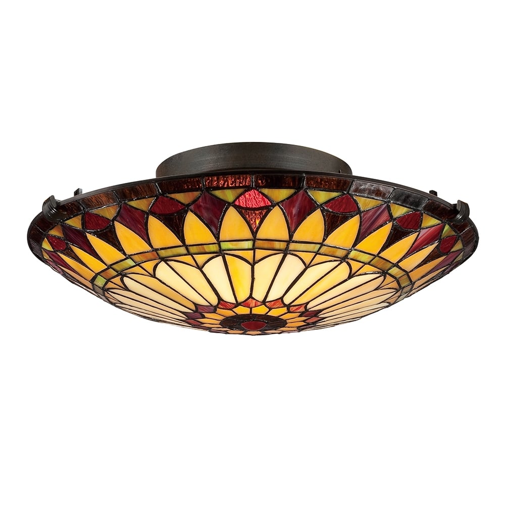 Quoizel West End 2 Light Medium Floating Flush Fitting - Vintage Bronze