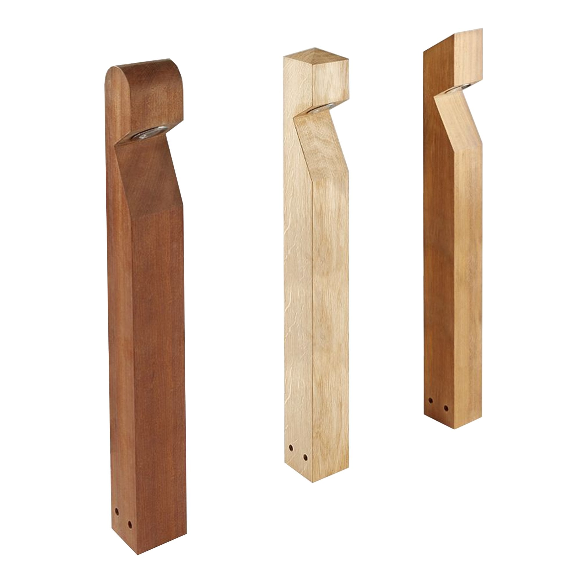 Collingwood BL03 Bespoke Wooden Triple LED Bollard - Straight to Mains